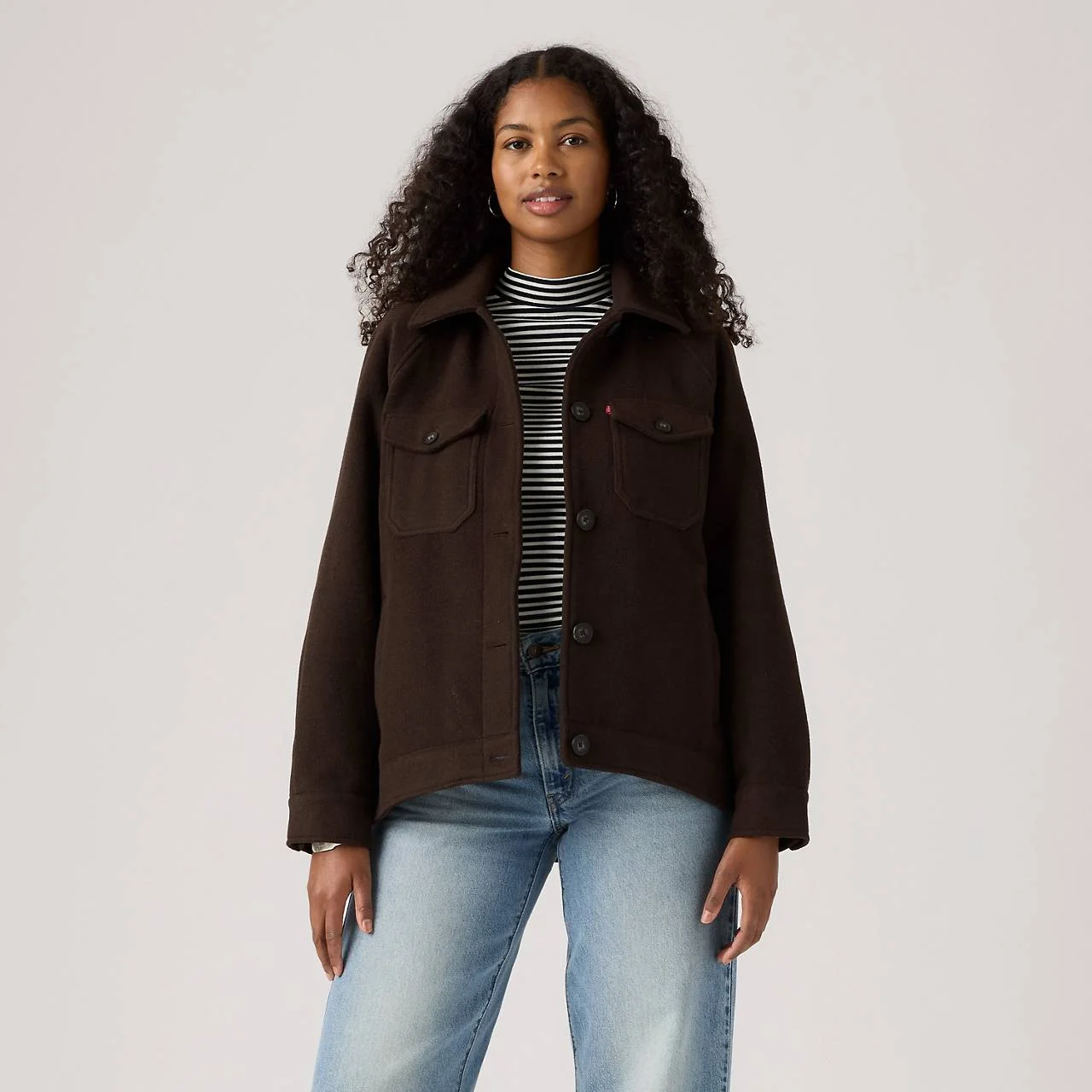 RAGLAN SLEEVE SHIRT JACKET - 1