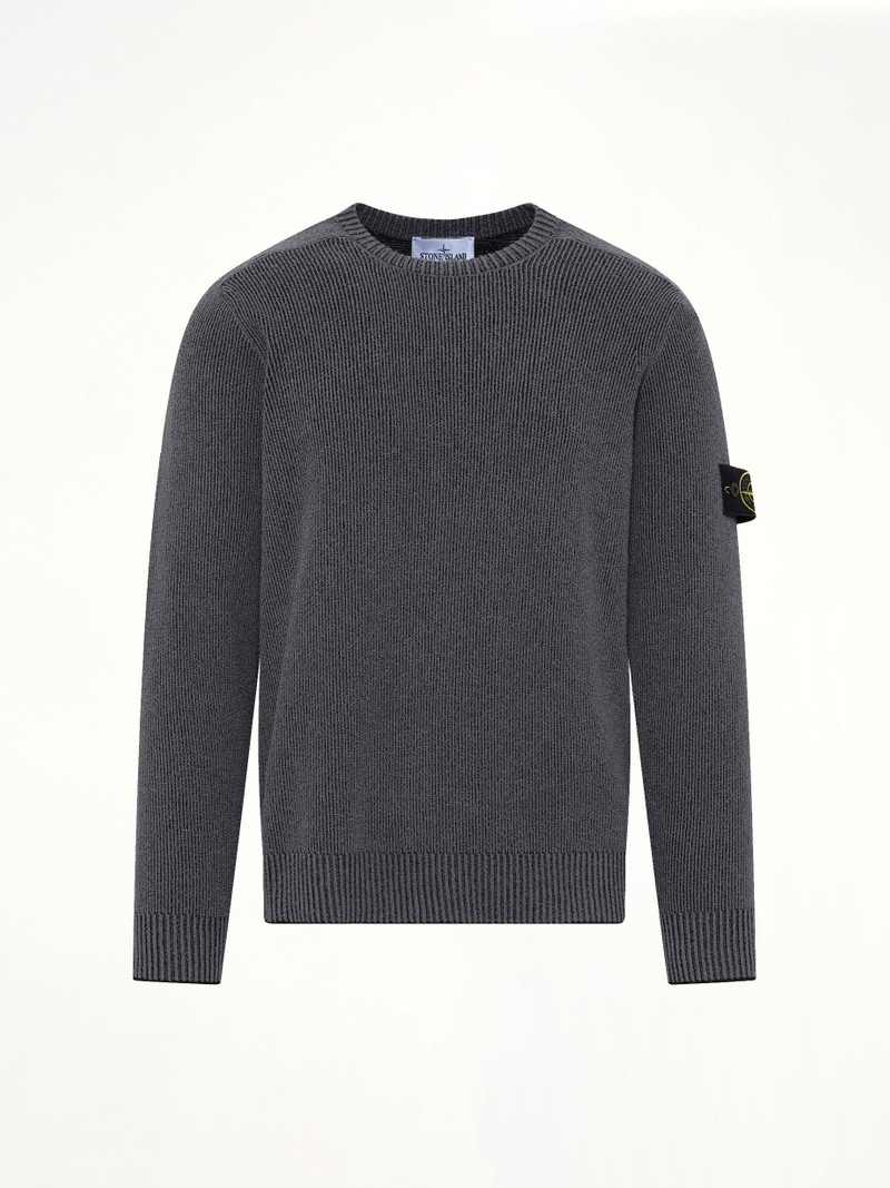 Stone Island 5100033 Crew Neck in Melange Charcoal outlook