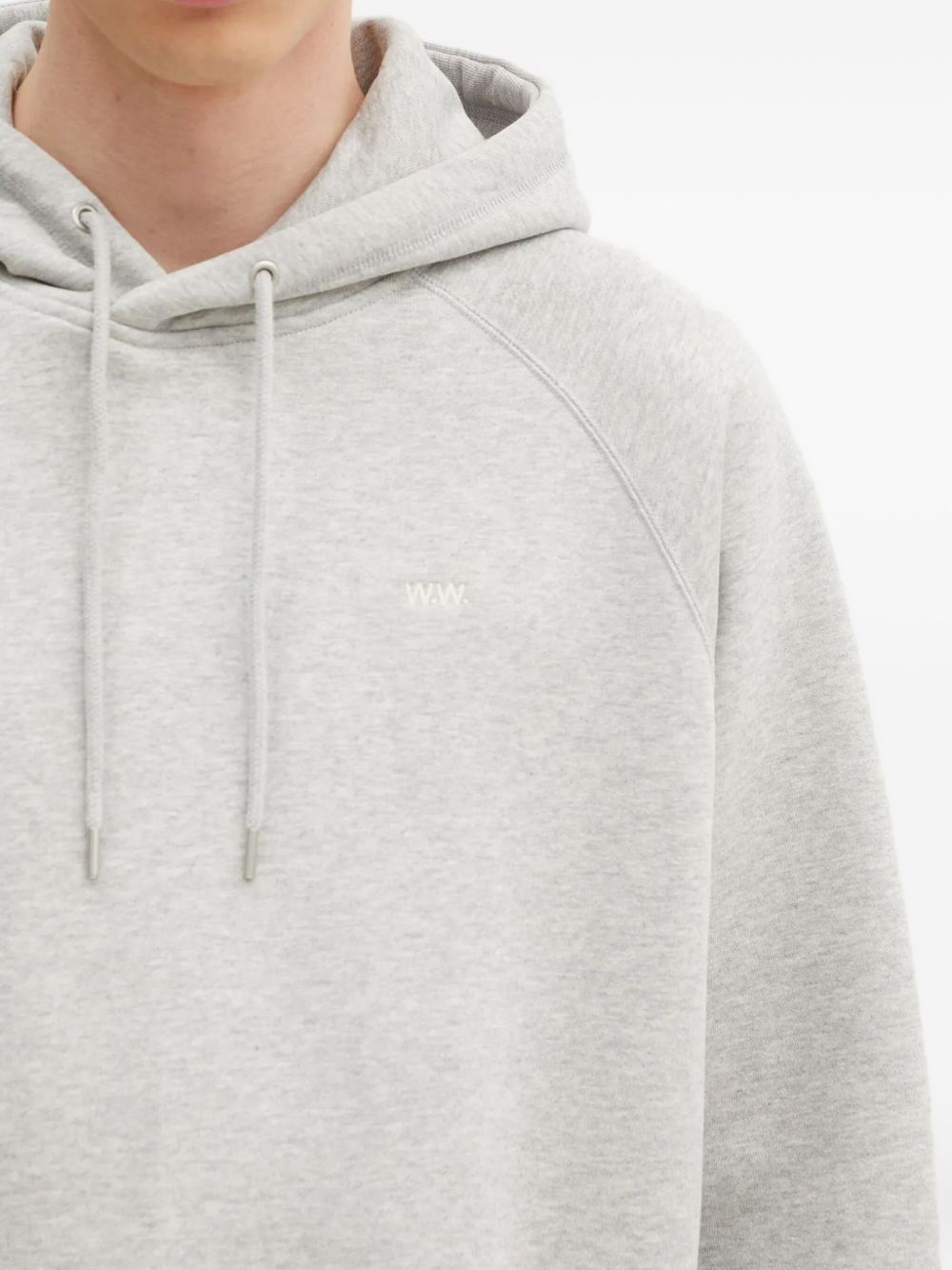 logo-detailed raglan-sleeve hoodie - 5