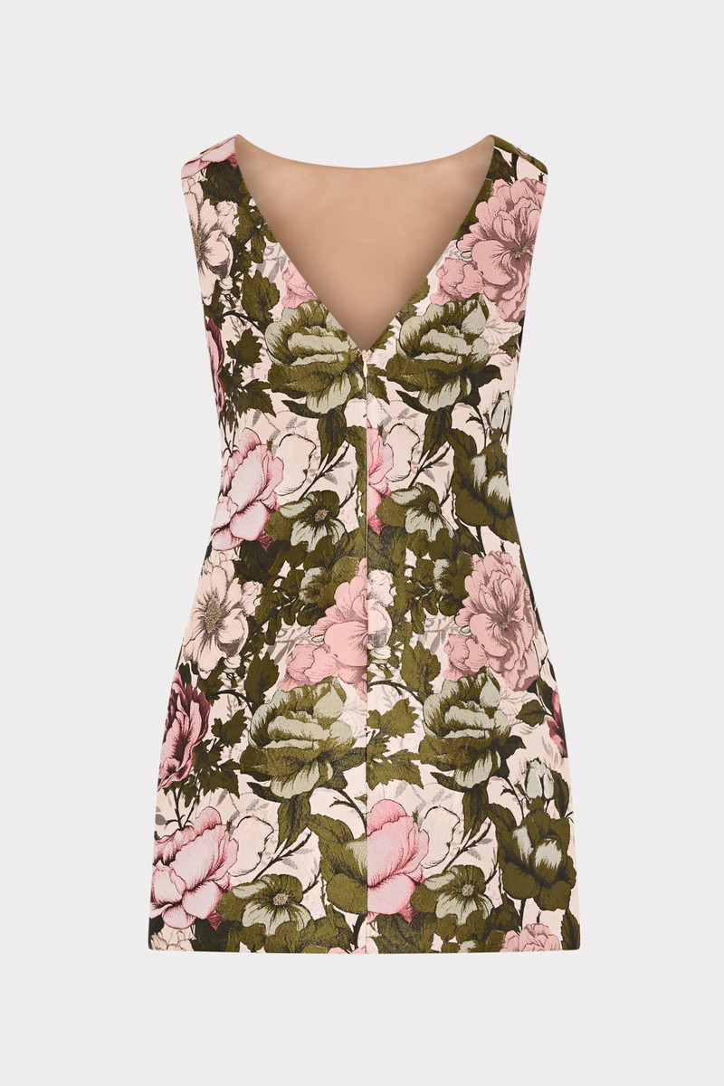MILLY Lane Floral Jacquard Mini Dress outlook