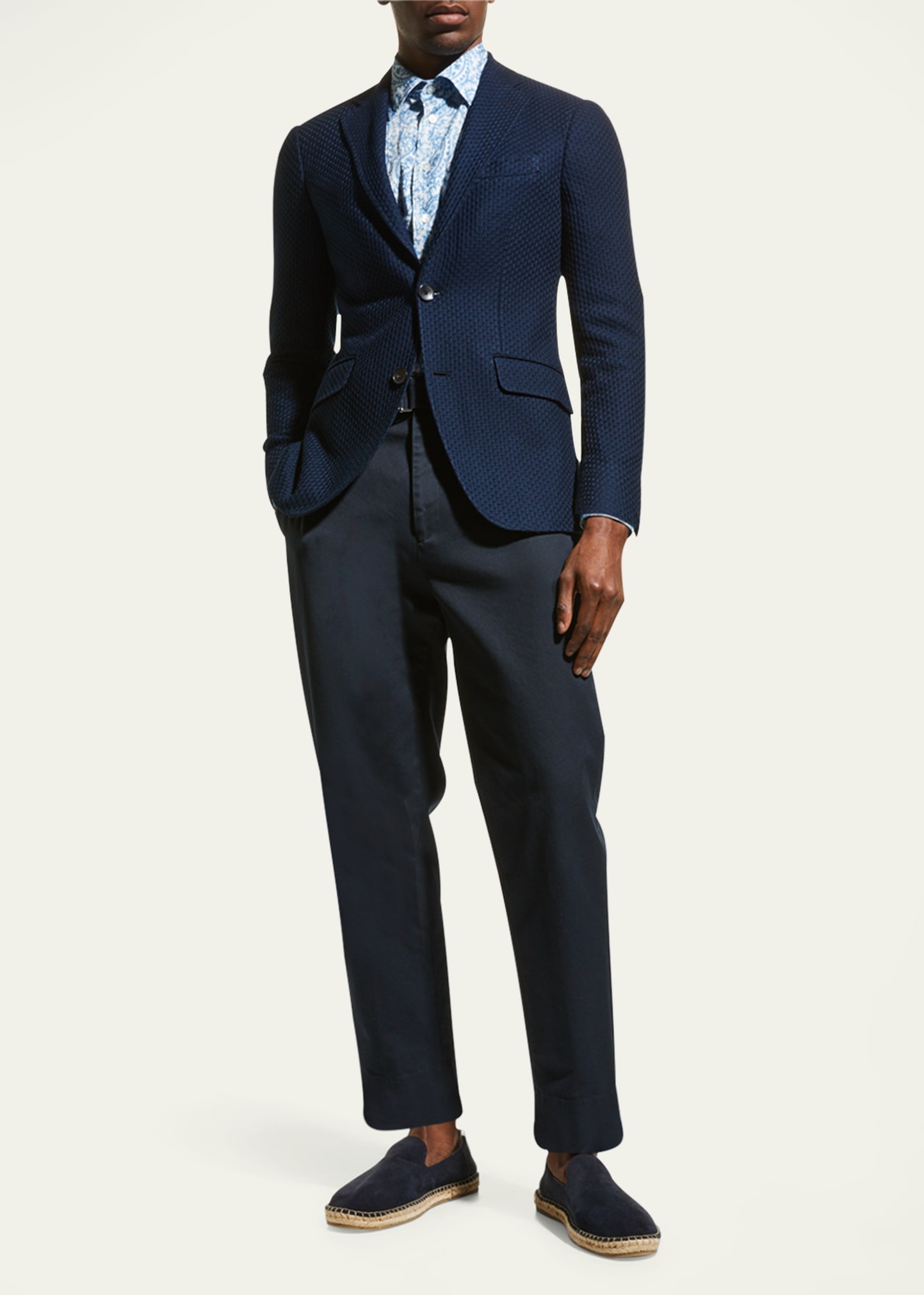 Men's Basic Knit Blazer - 2