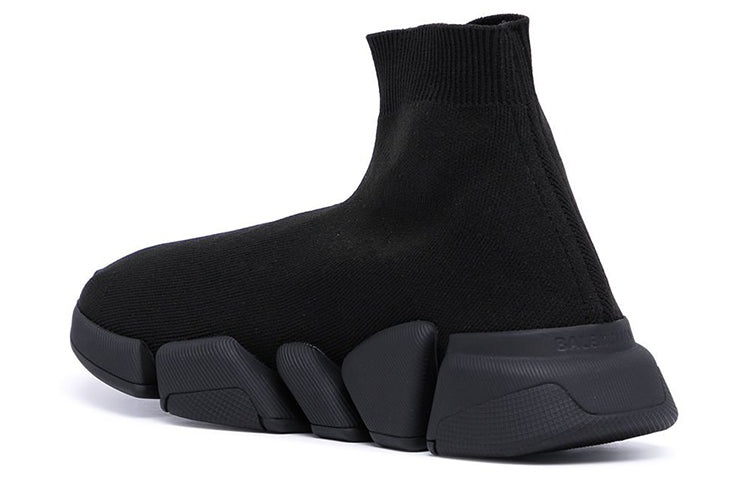 (WMNS) Balenciaga Speed 2.0 Sneakers 'Black Shiny Knit with Black Sole Unit' 636833W2AF31000 - 4