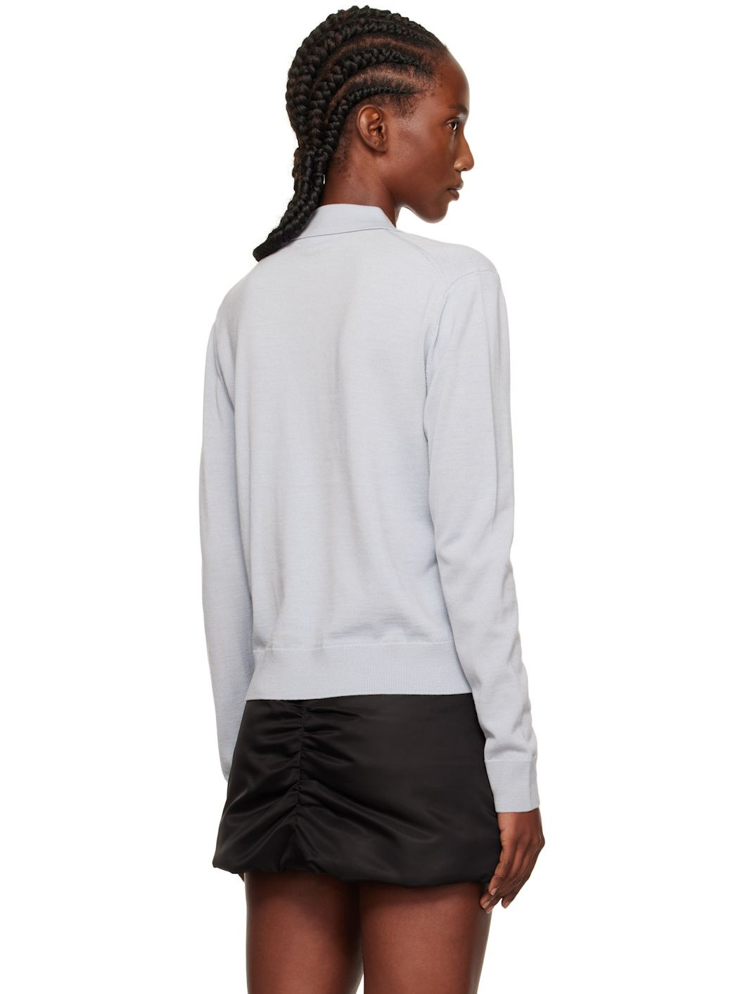 Blue Double Patched Knit Polo - 3
