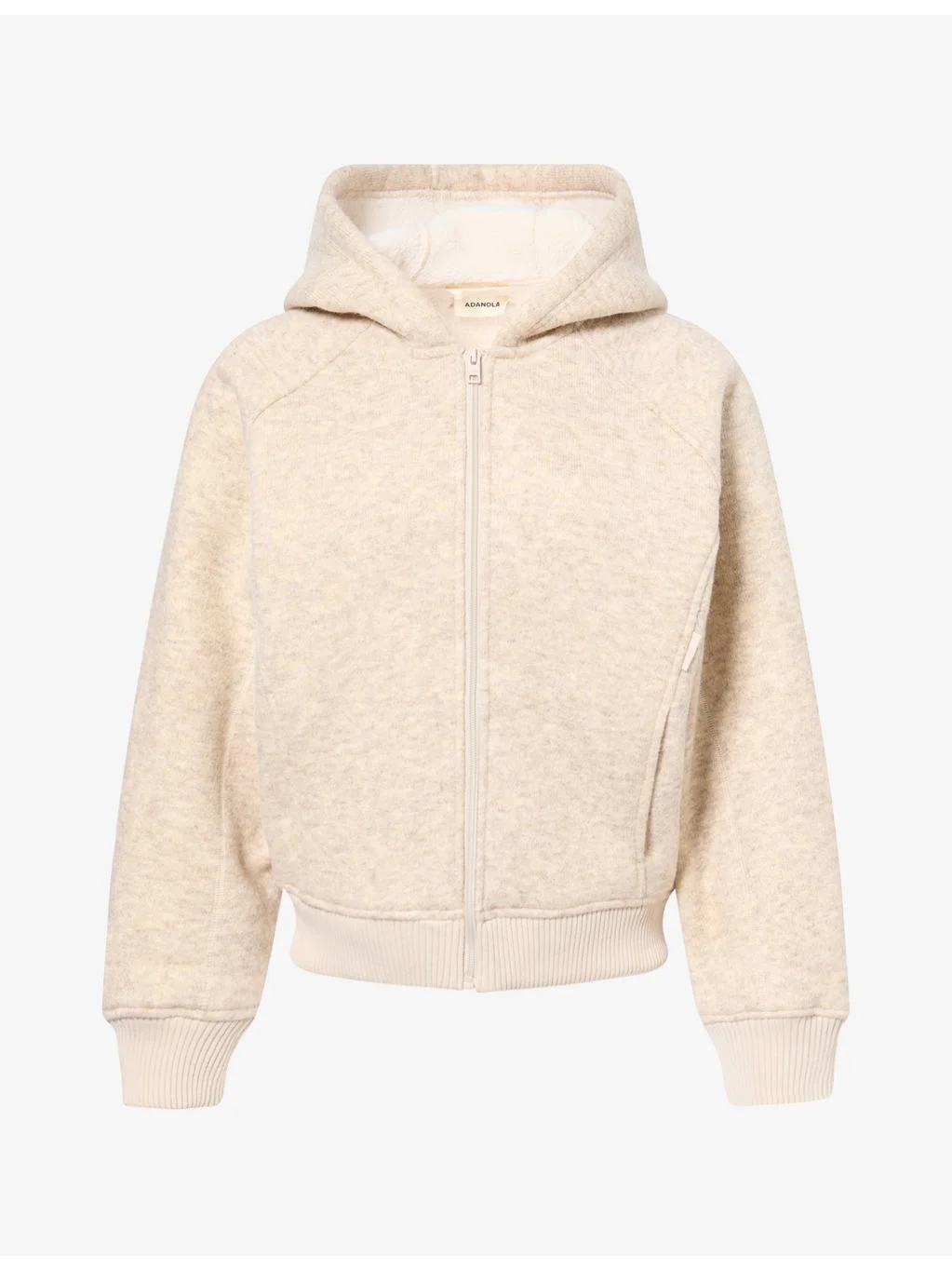 Cropped Hooded Fleece Jumper - 1