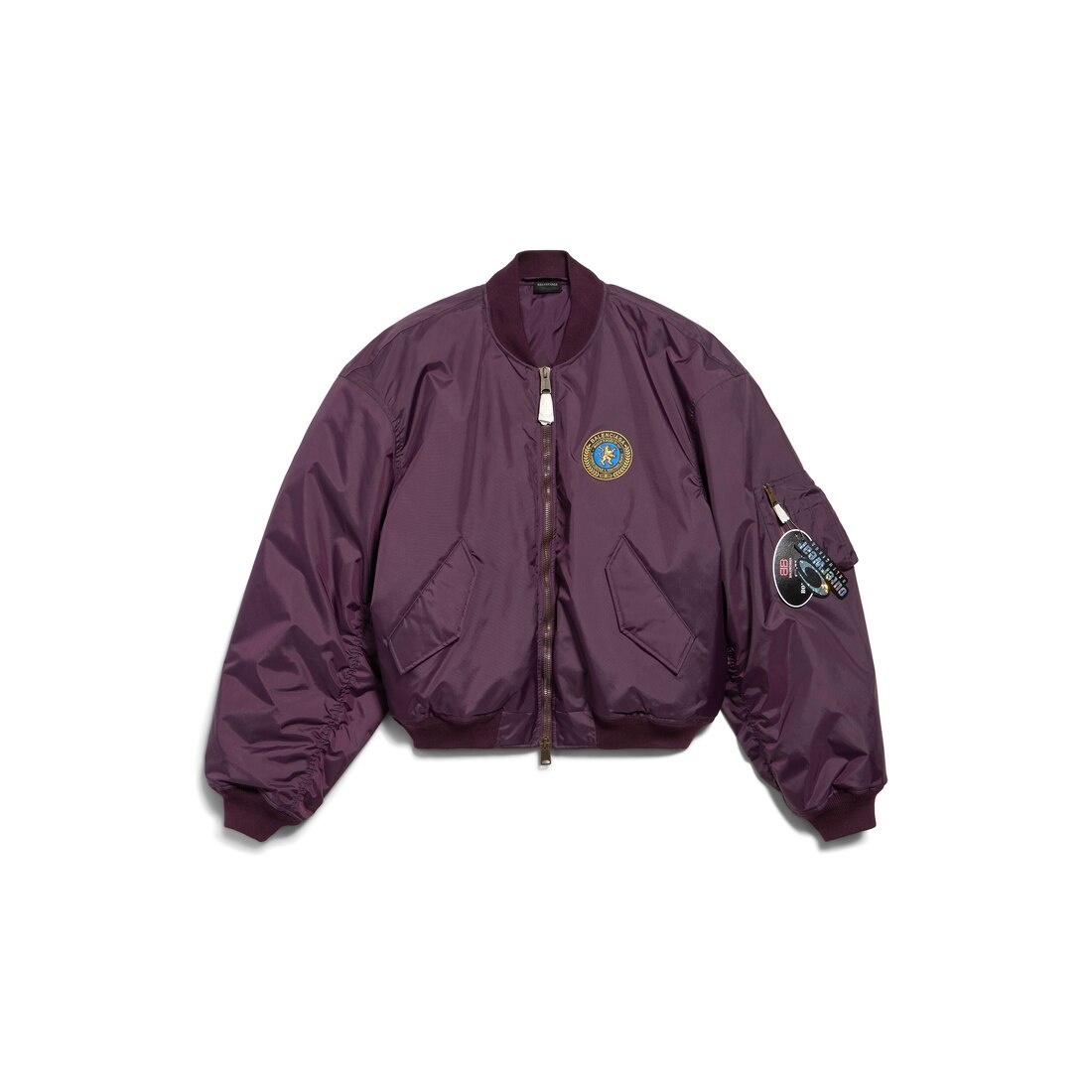 Bomber Jacket Large Fit in Dark Purple - 1