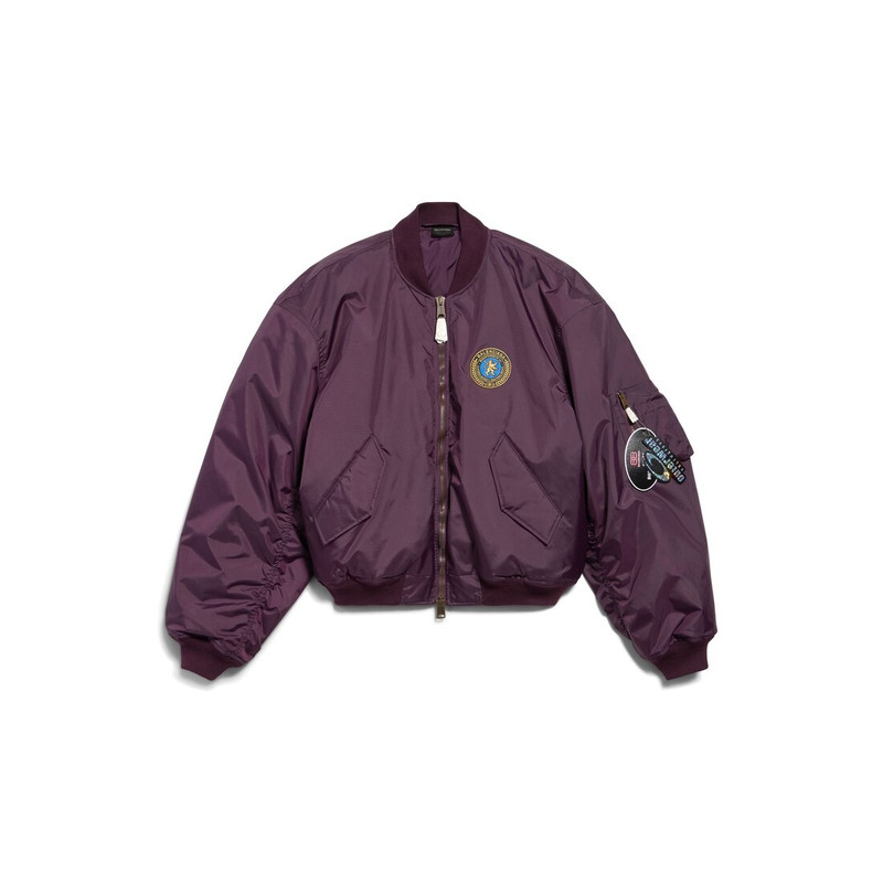 Bomber Jacket Large Fit in Dark Purple 1