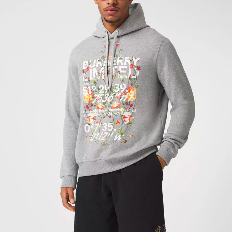 Men's Burberry SS21 Pullover hooded Printing light grey 80375421 - 3