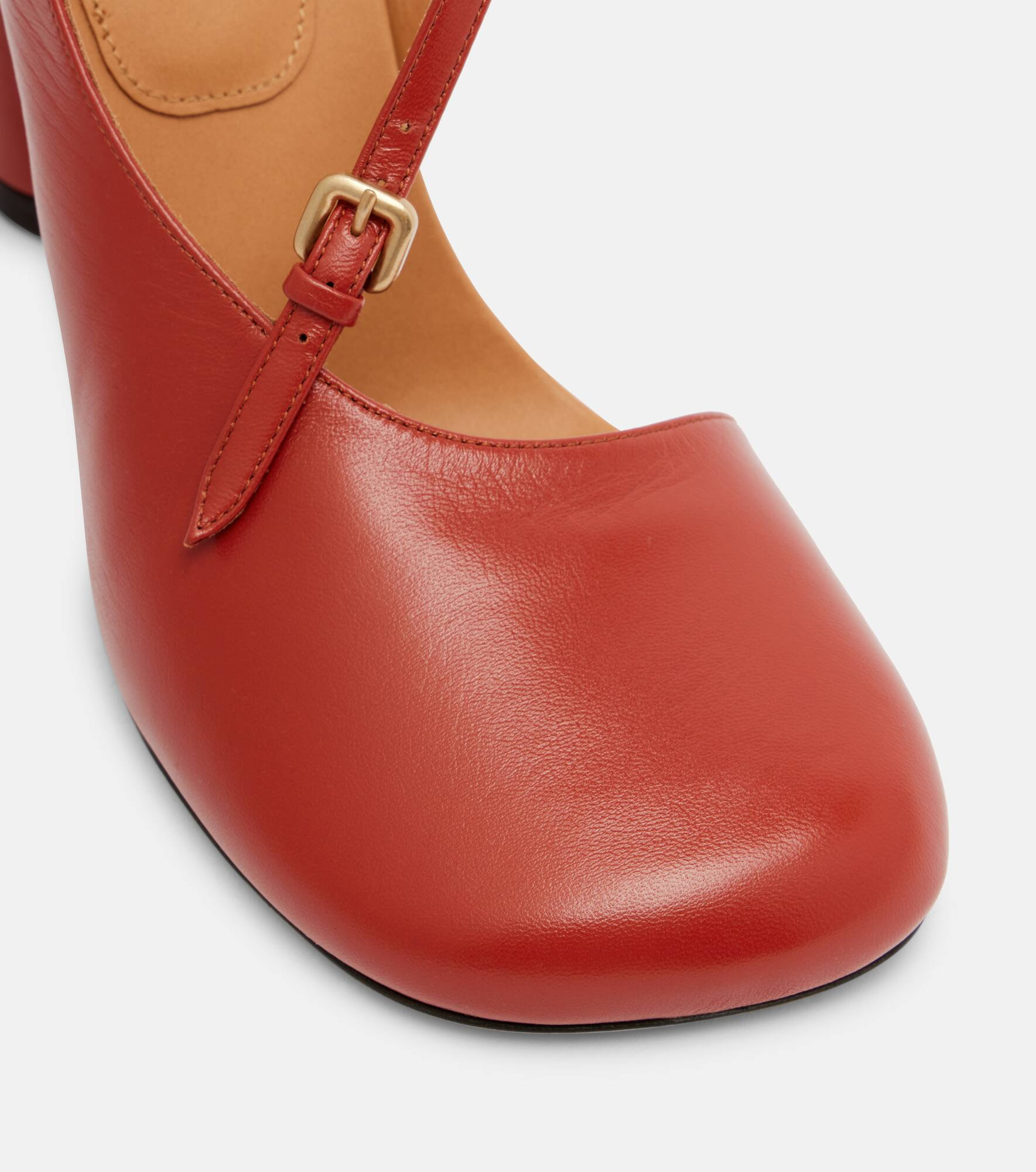 95 leather slingback pumps - 5