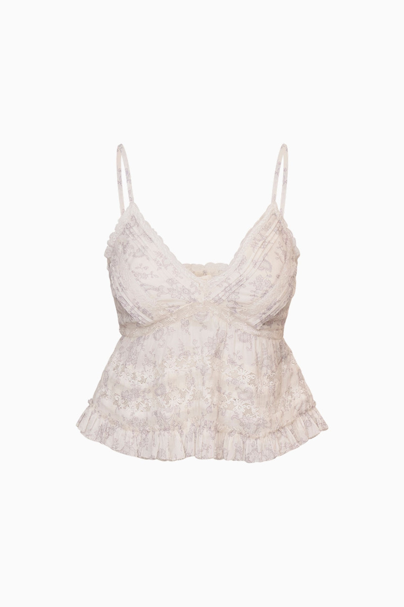 Faelith Lace Printed Cotton Top 1