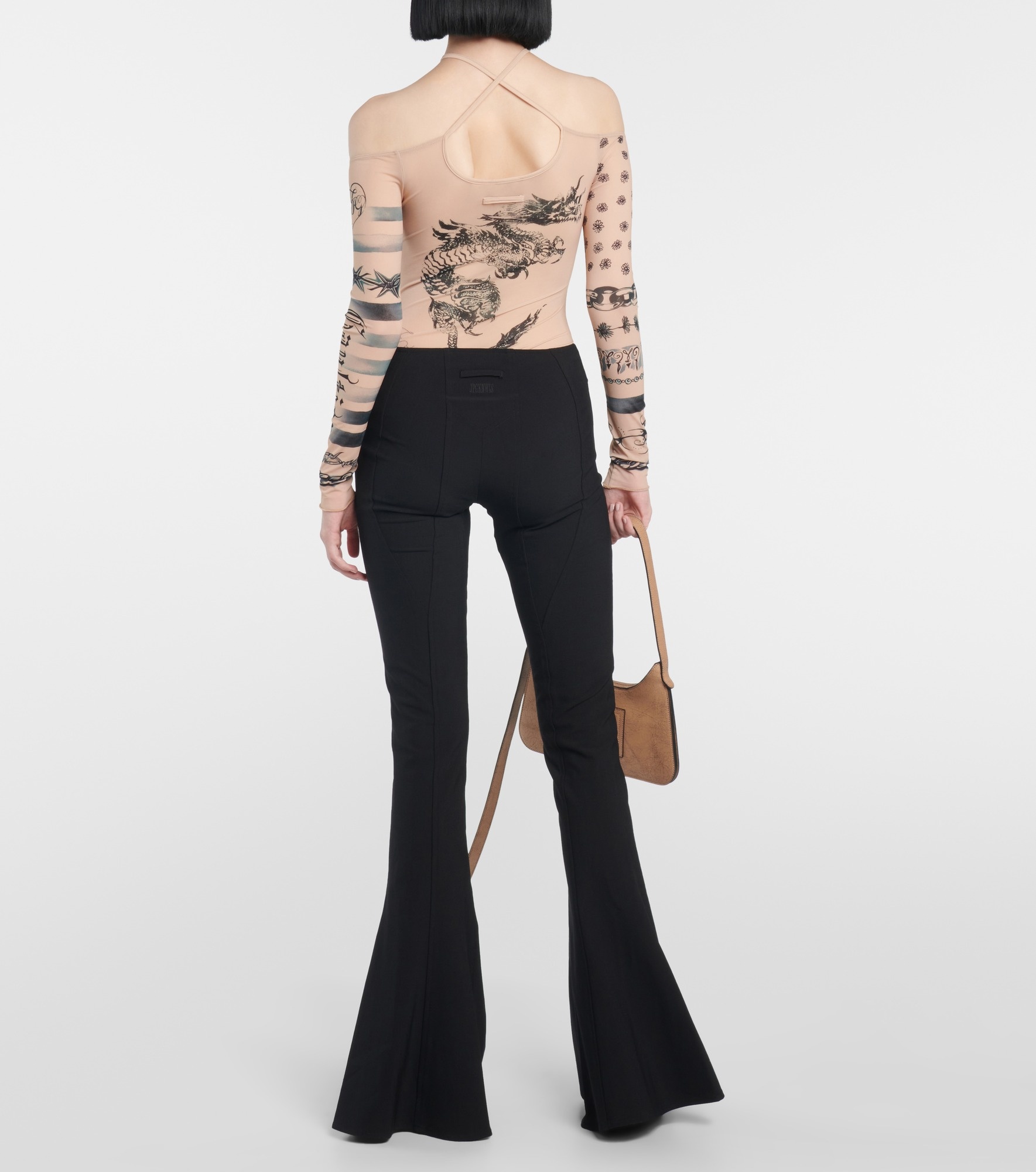 x KNWLS cutout flared pants - 3