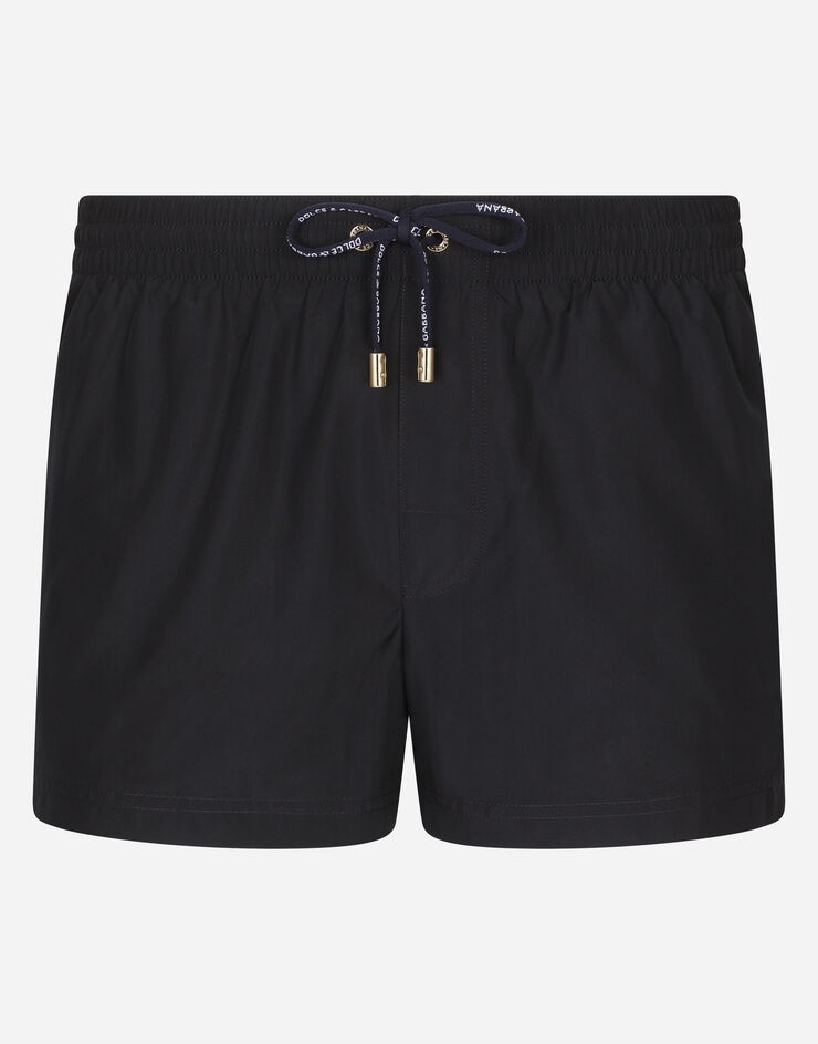 Short swim trunks with DG logo band - 1