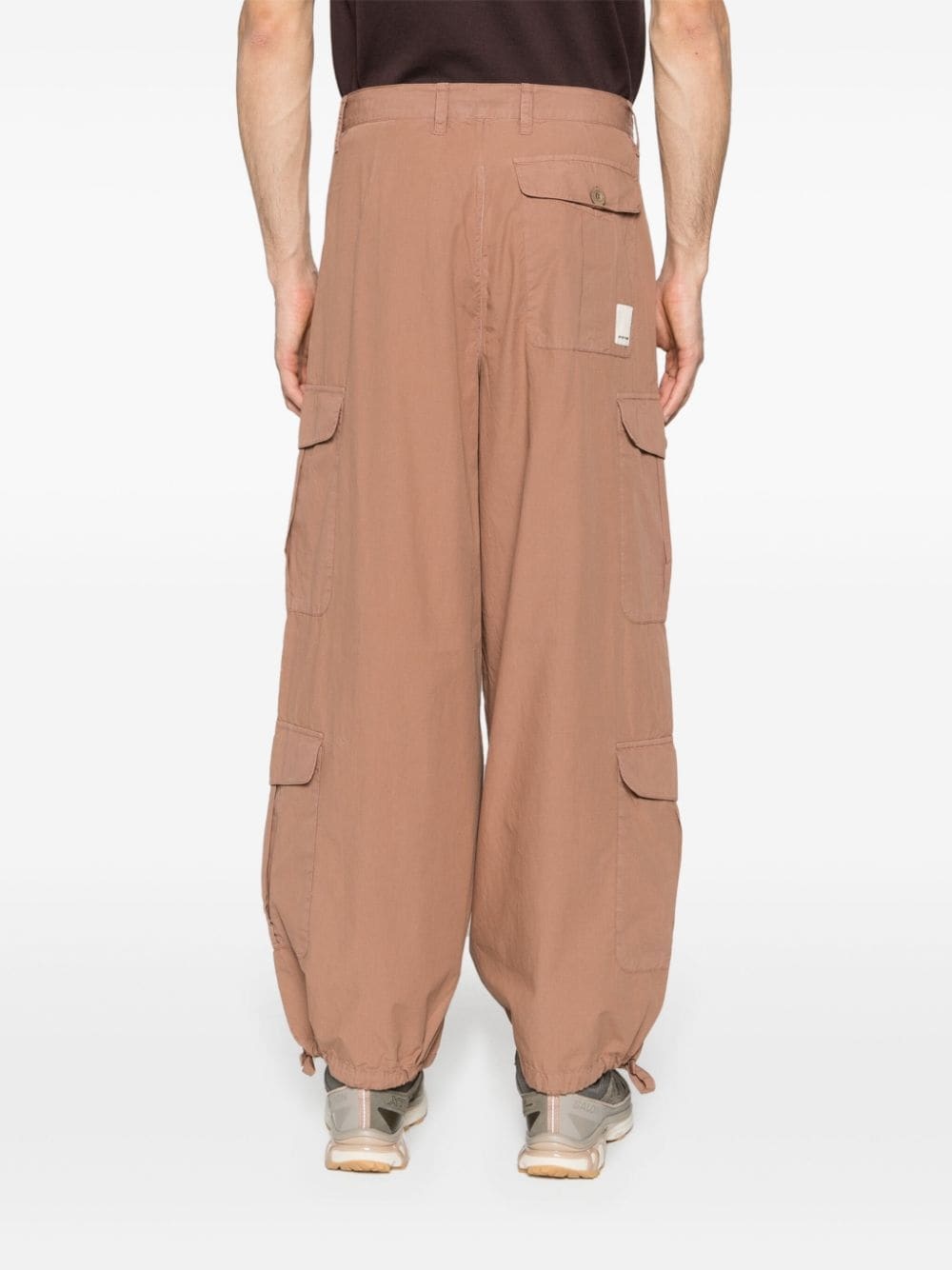 straight-leg cotton cargo trousers - 4