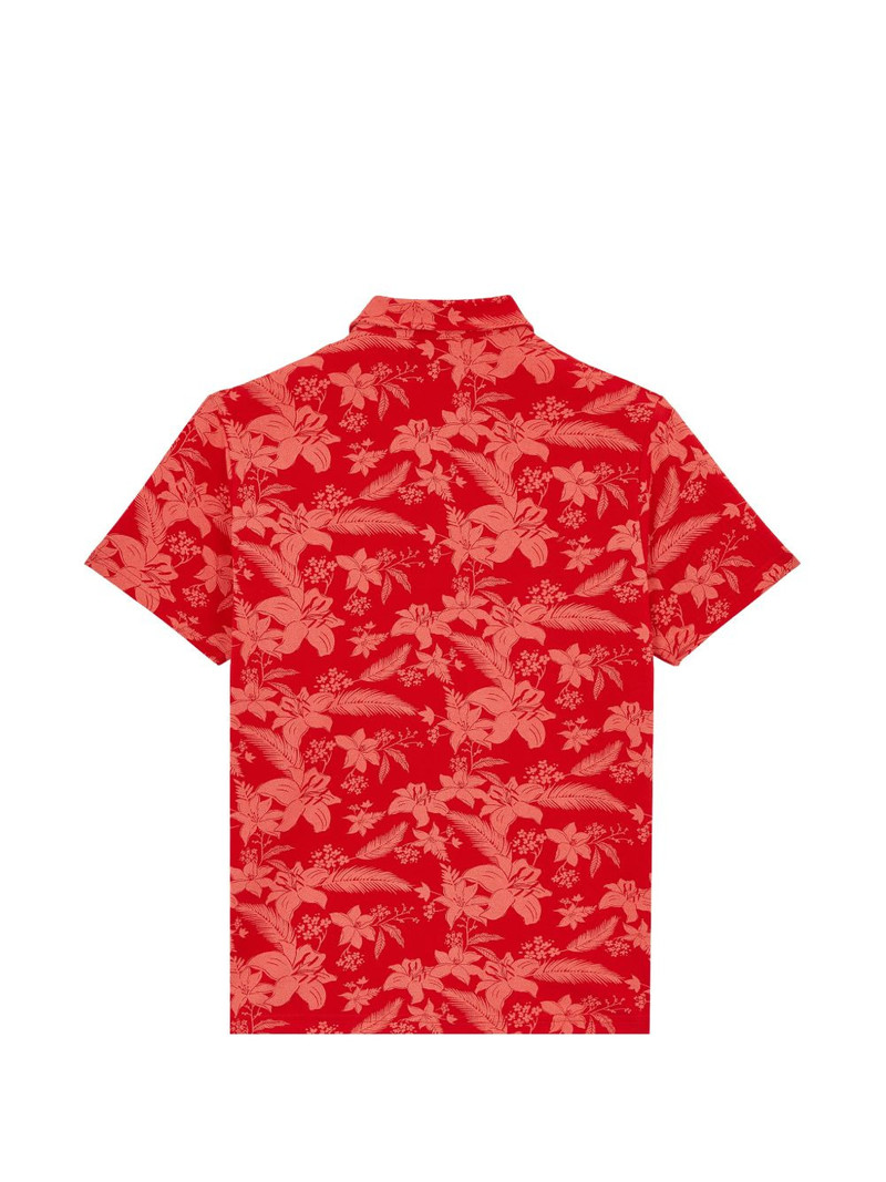 flower-print polo shirt 4