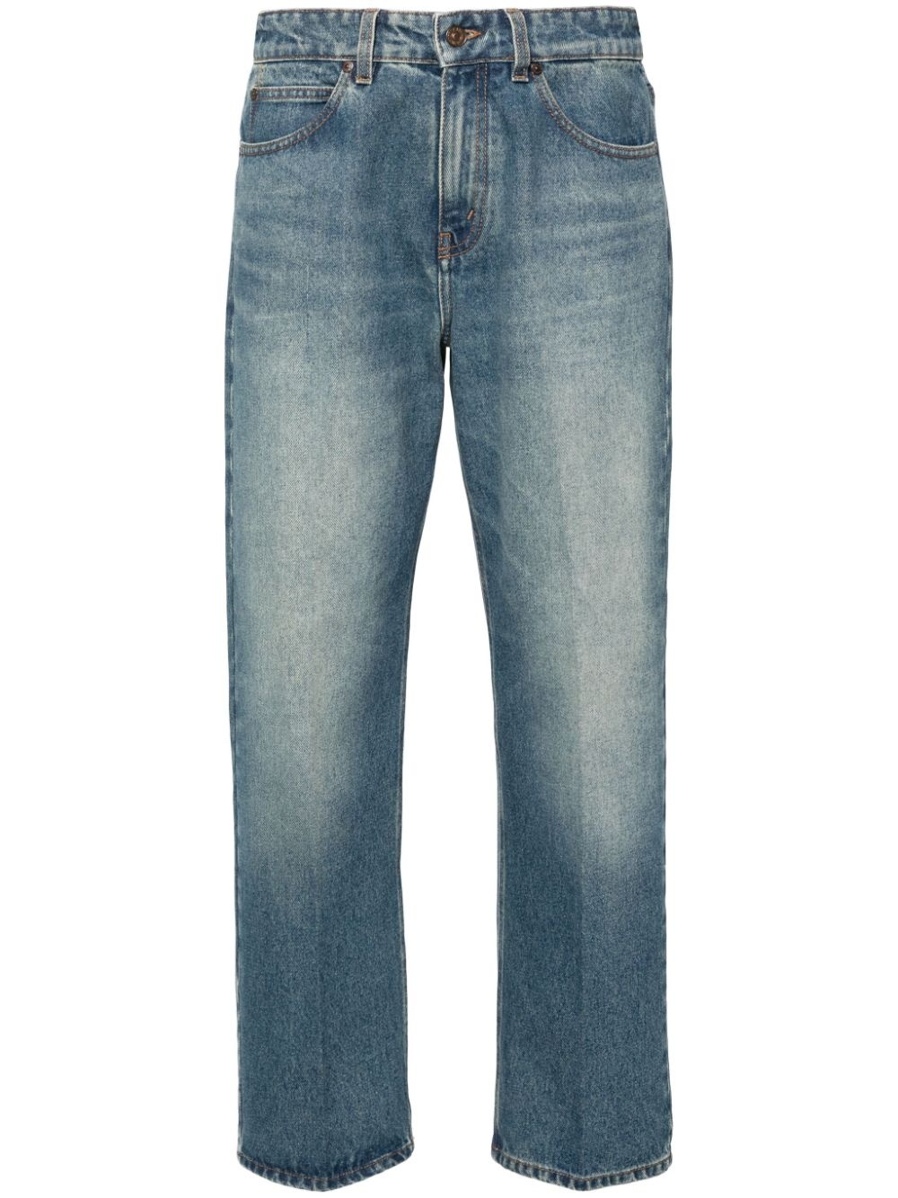 mid-rise straight-leg jeans - 1