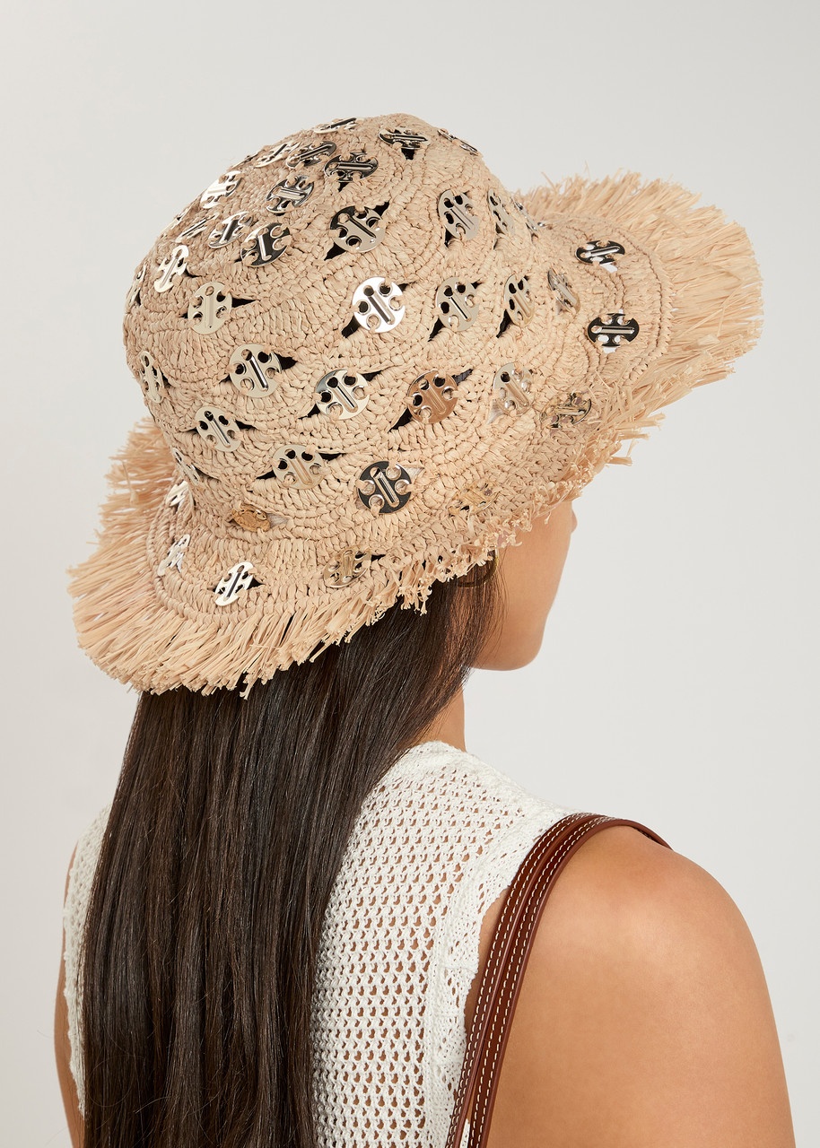 Rabanne Disc-embellished Raffia hat - 2
