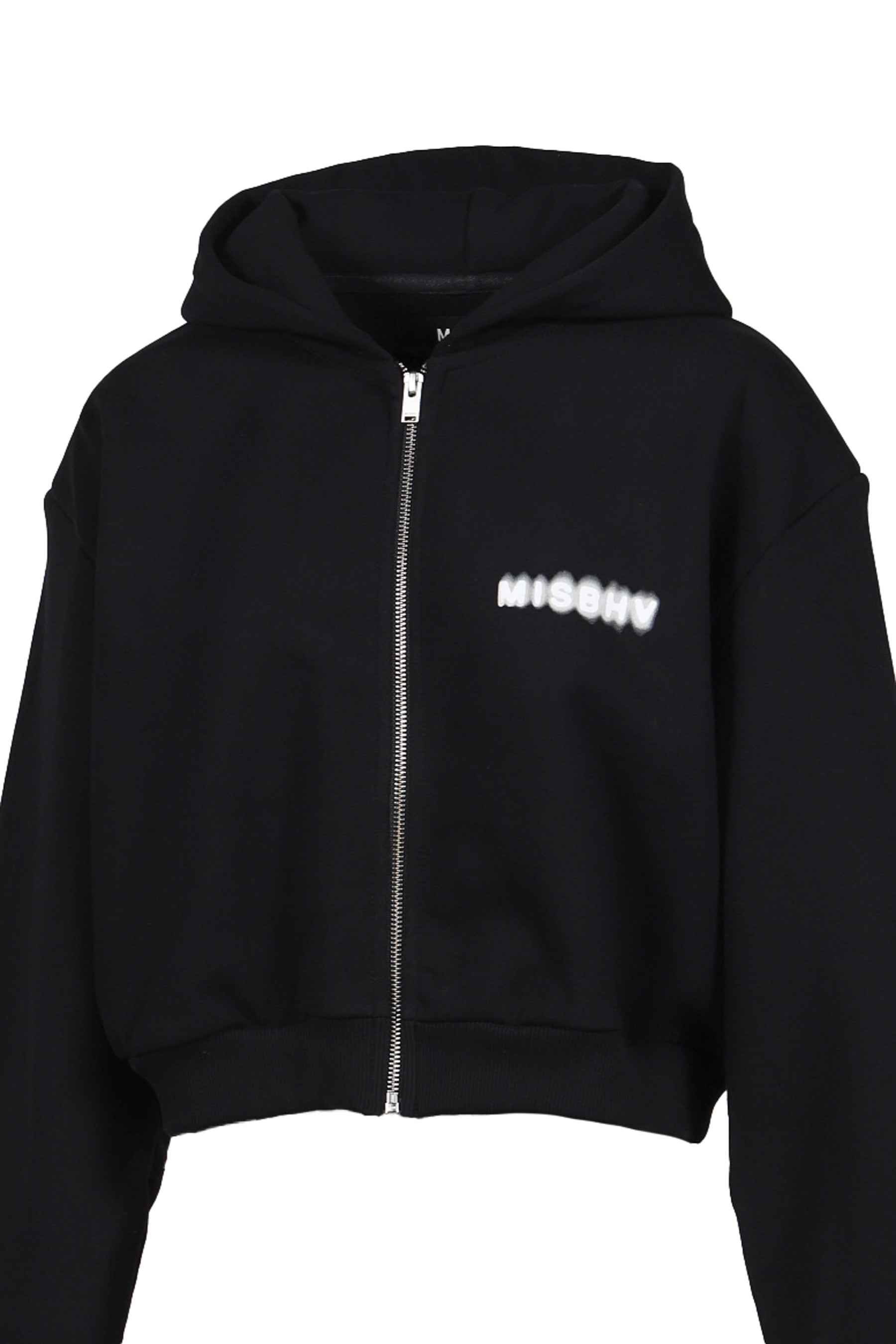 COMMUNITY CROPPED ZIPPED HOODIE(Exclusive) / BLK - 4