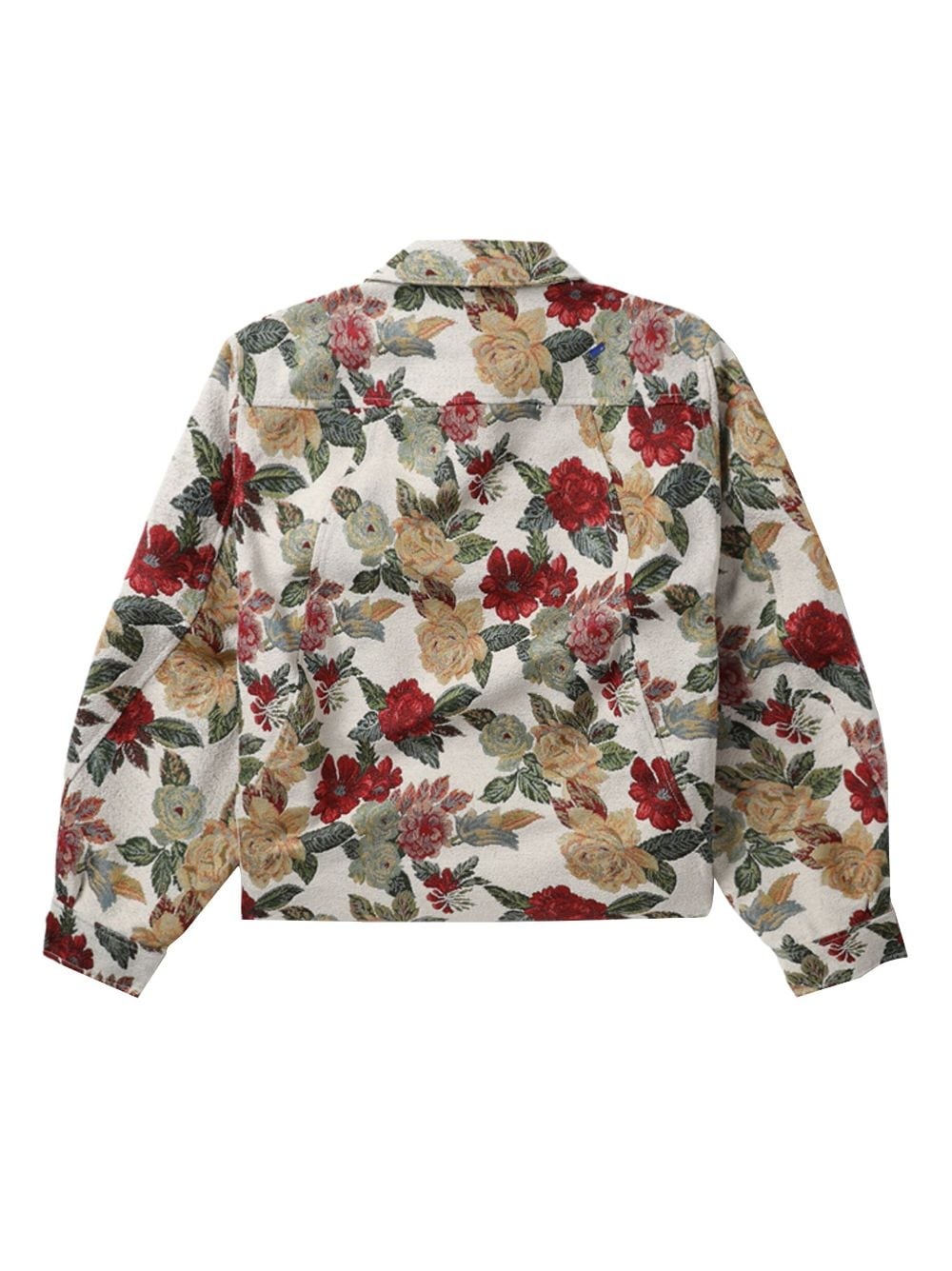 embroidered-floral shirt jacket - 6