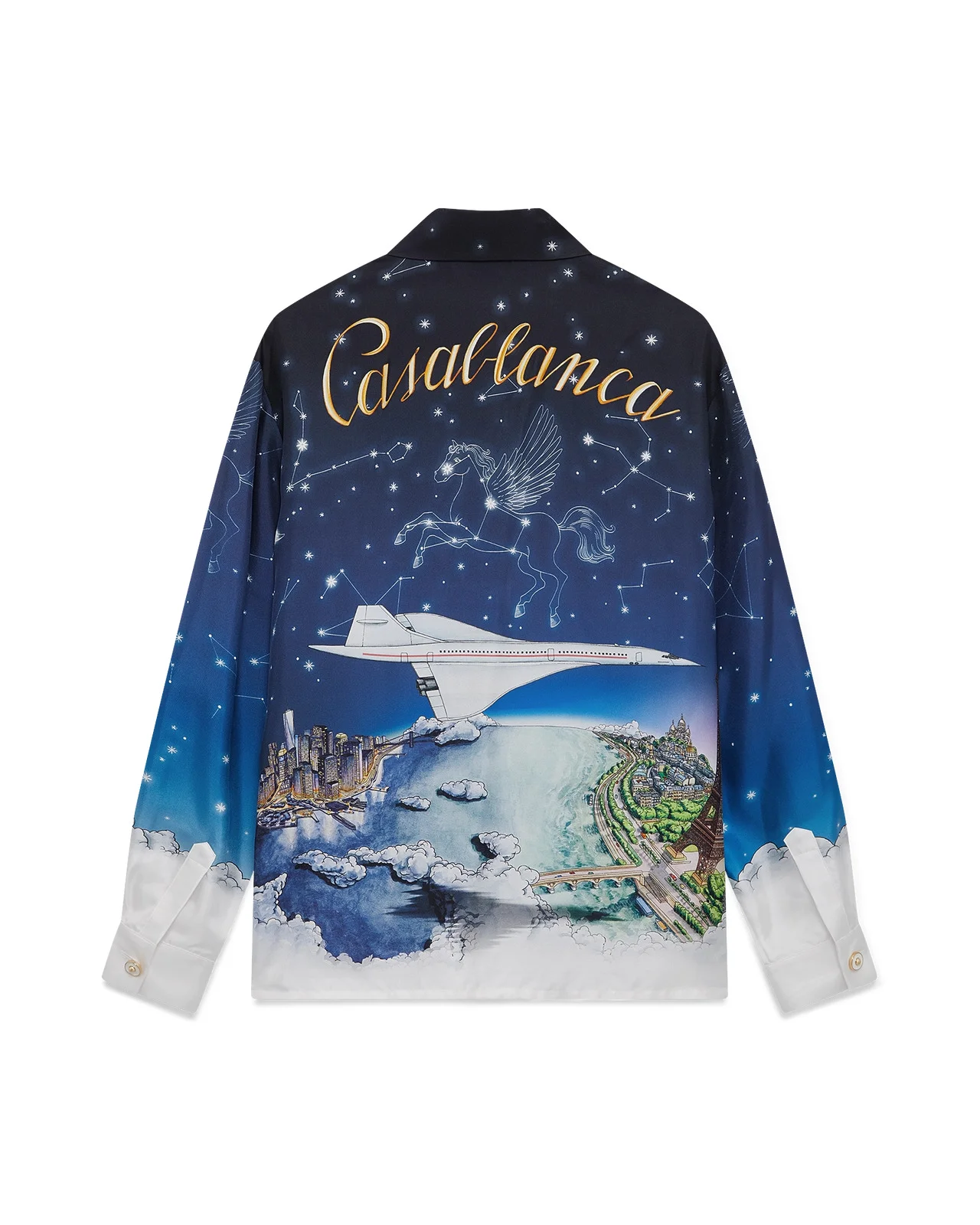 Vol De Nuit Silk Long Sleeve Shirt - 1