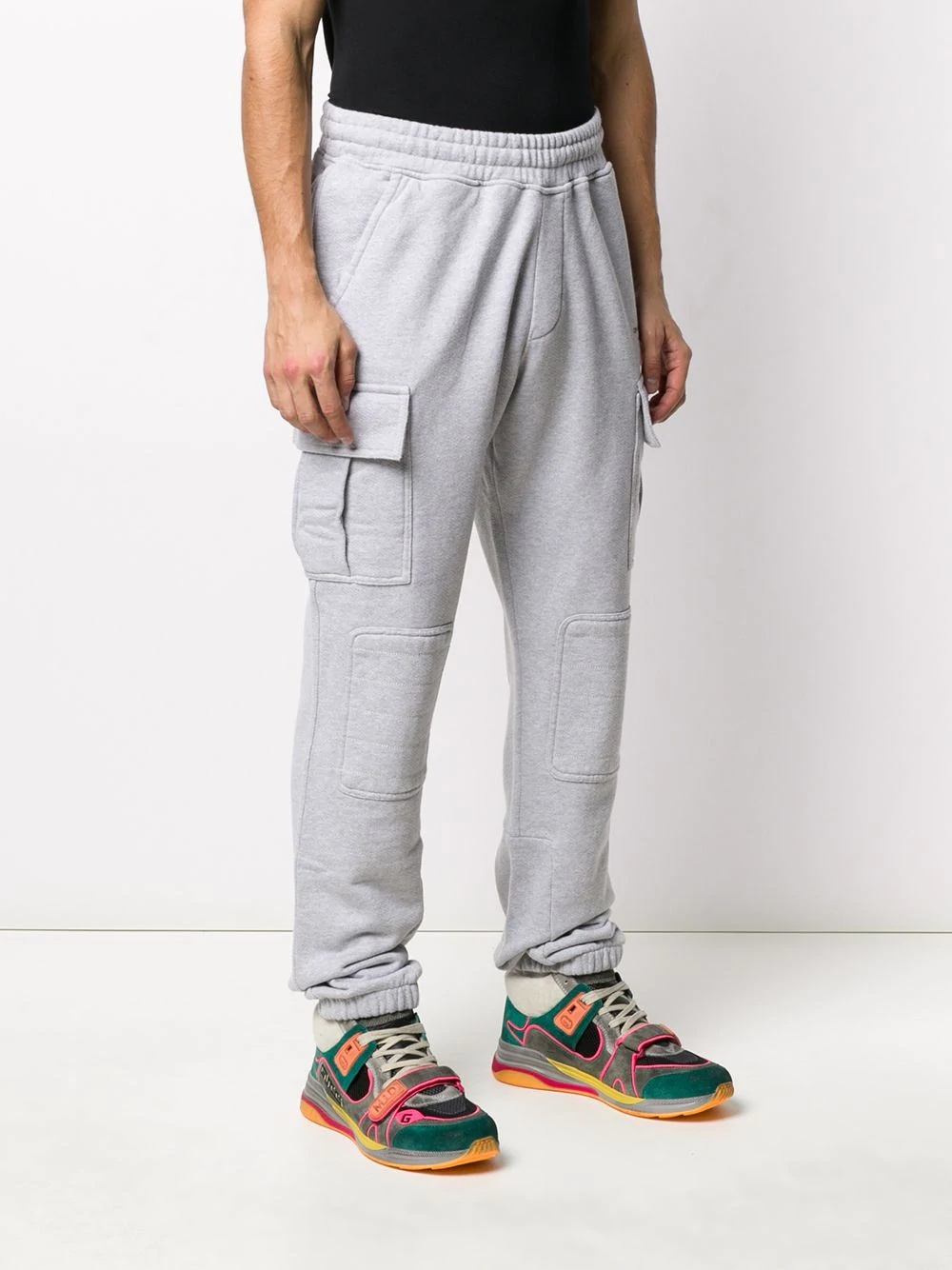 utility-pocket track pants - 3