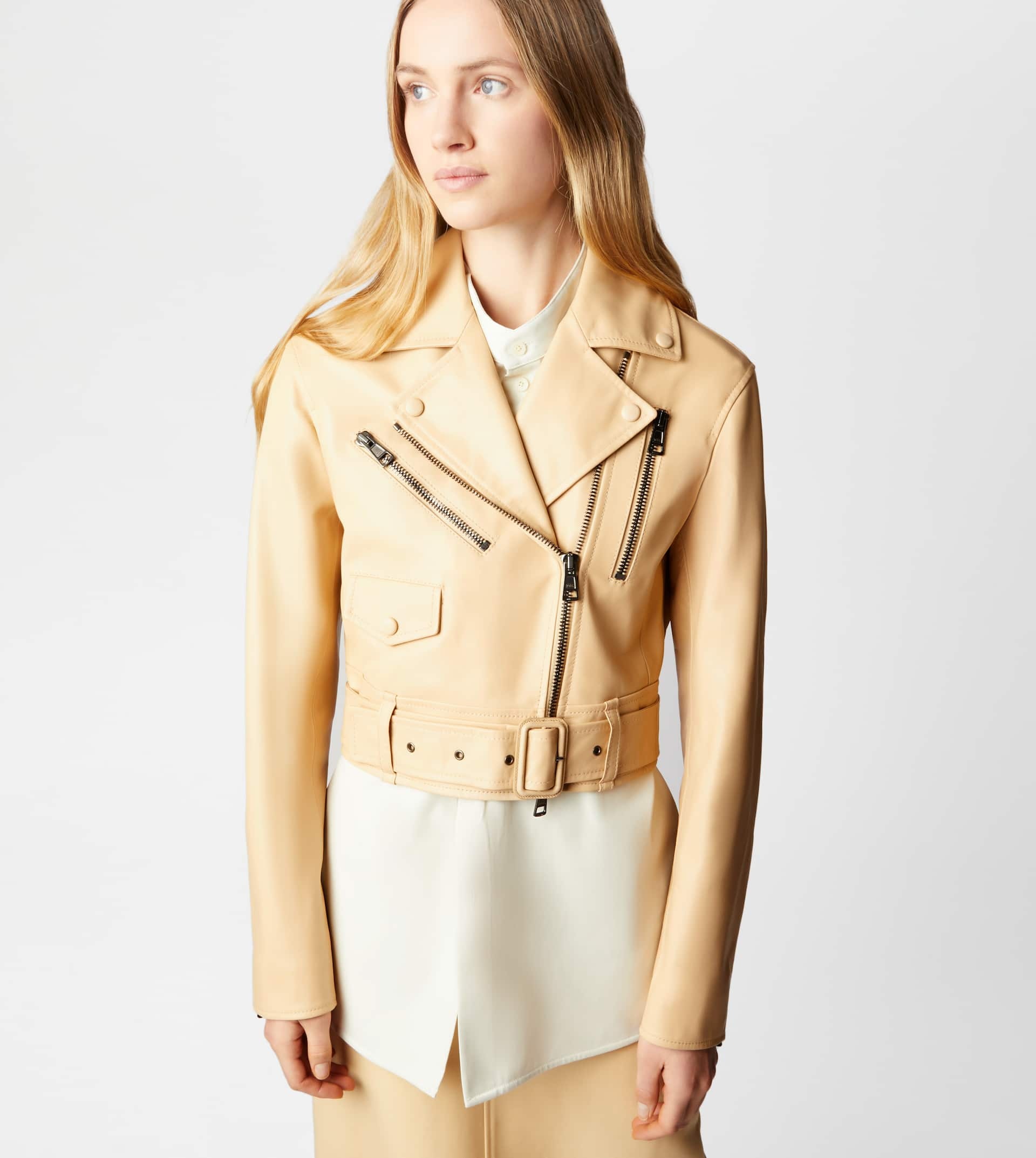 BIKER JACKET - BEIGE - 7