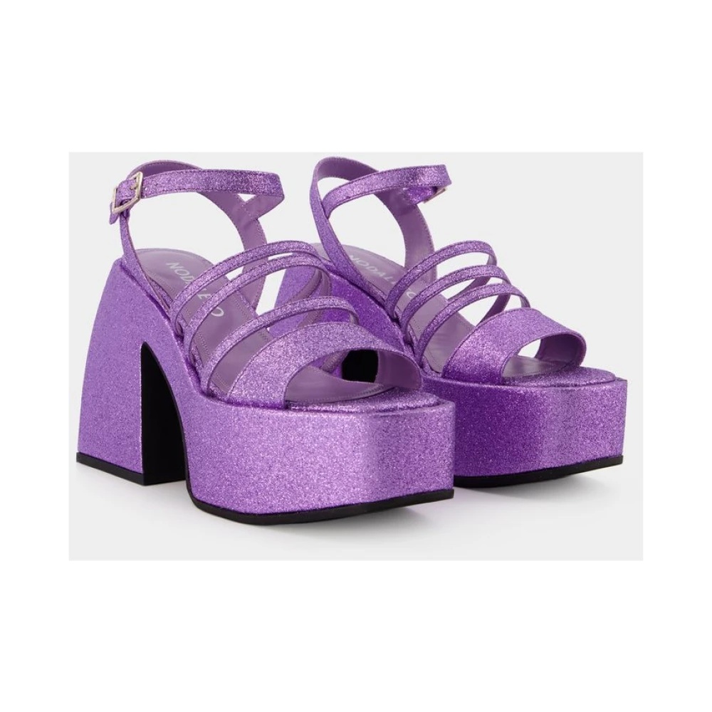サンダル・ミュール Bulla Chibi Sandals - Nodaleto - Purple - Leather NODALETO BULLA CHIBI SANDALS - NODALETO - PURPLE - LEATHER
