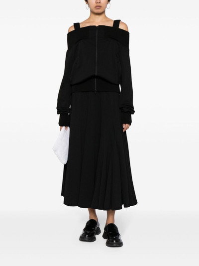 Yohji Yamamoto drop-shoulder zipped top outlook