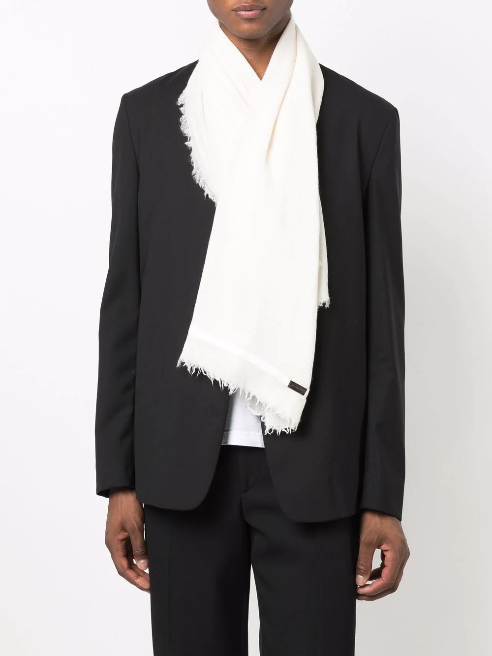 oversized frayed scarf - 2