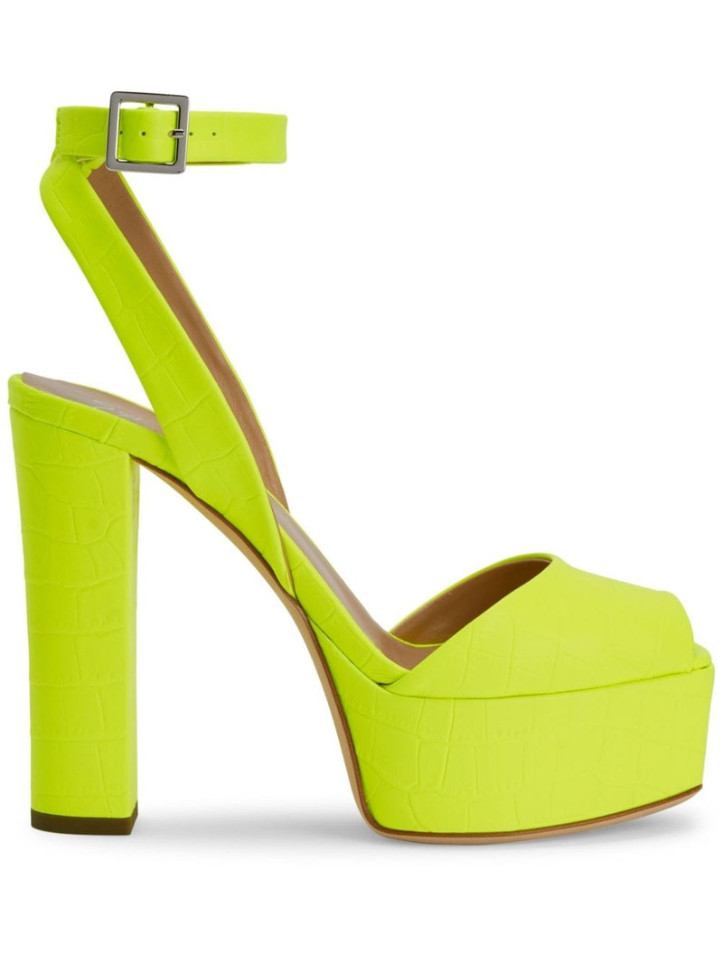 Betty 120mm crocodile-print sandals 1