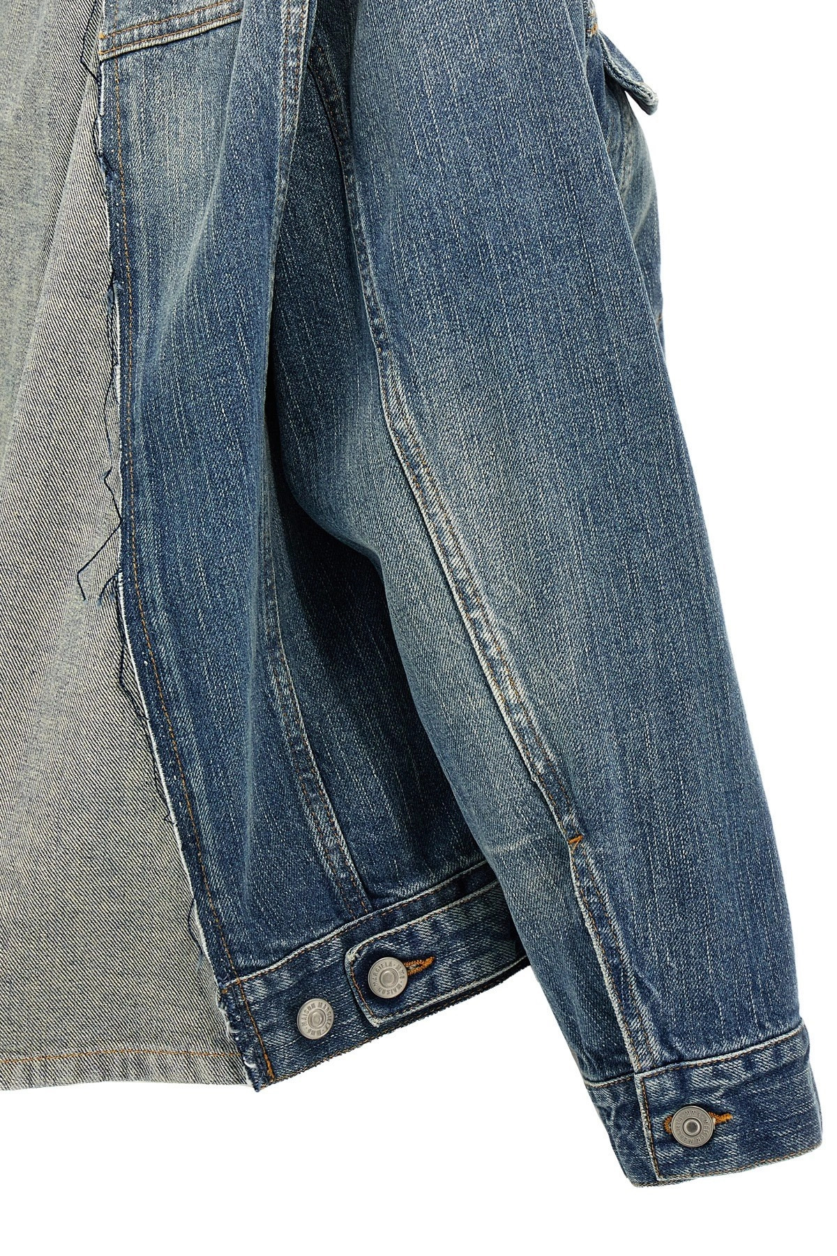 Layered denim jacket - 5