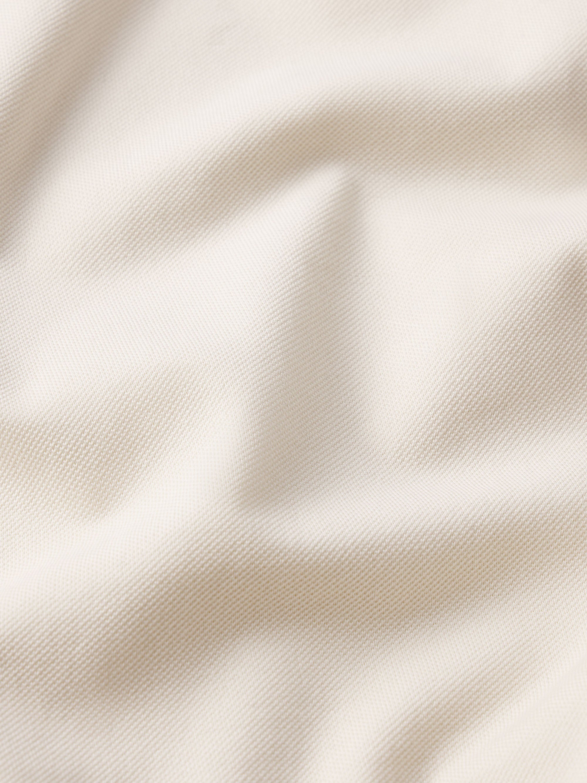 Light Pique Polo in White Sand - 2