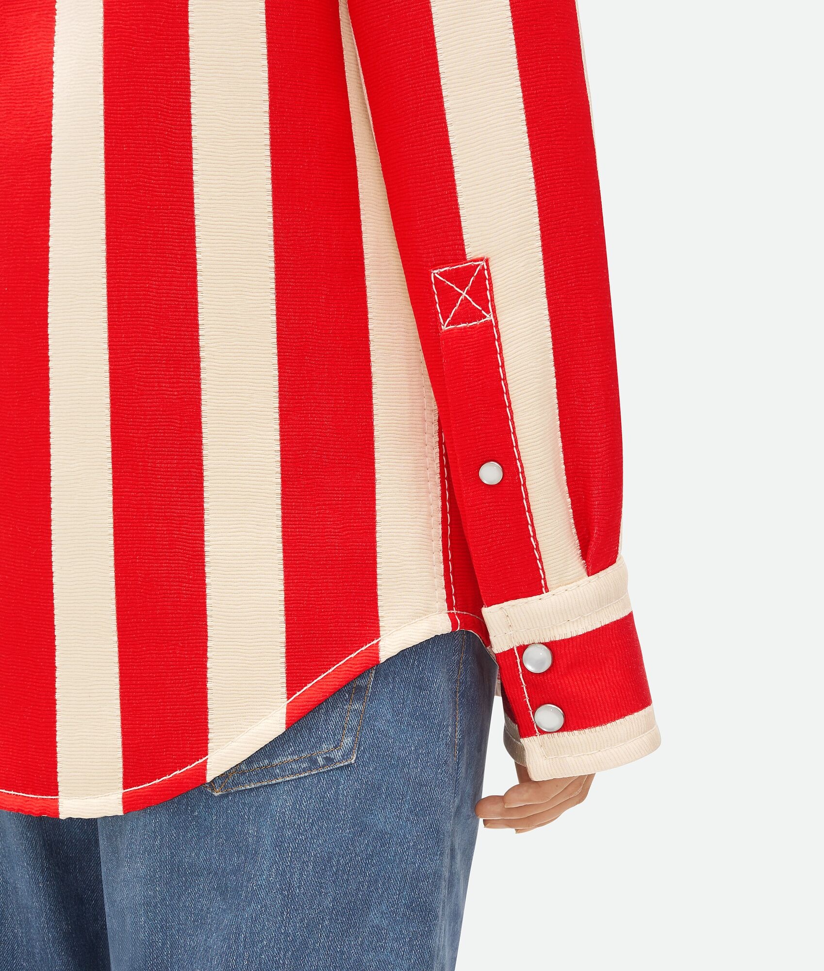 Striped Cotton Viscose Shirt - 6