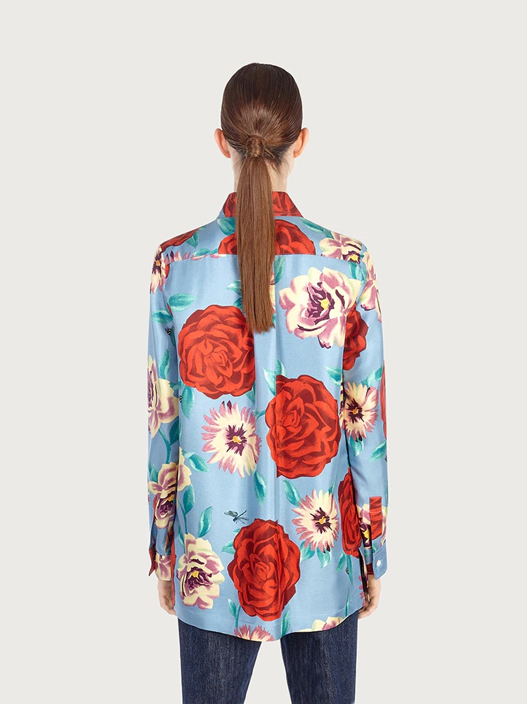PRINTED SILK SHIRT - 4