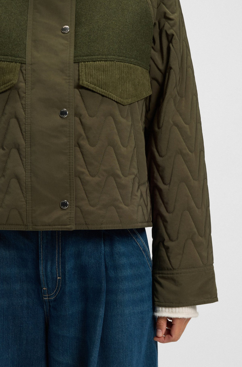 MIXED-MATERIAL JACKET WITH WATER-REPELLENT FINISH 6