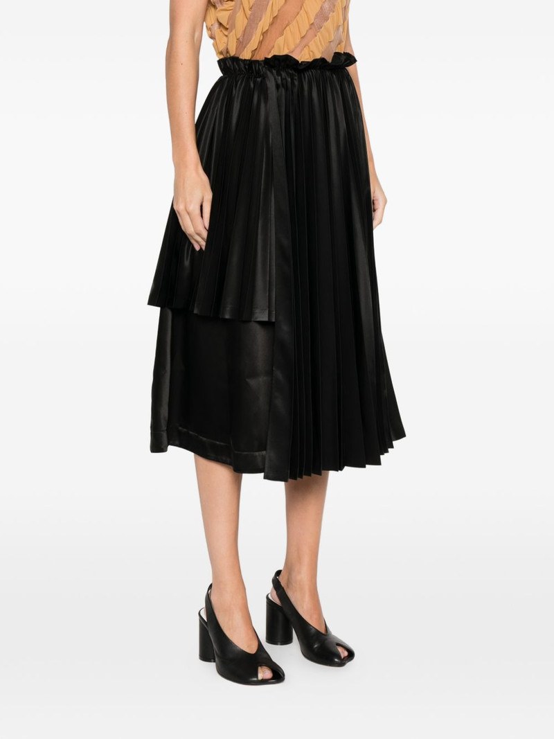 pleated asymmetric midi skirt 3