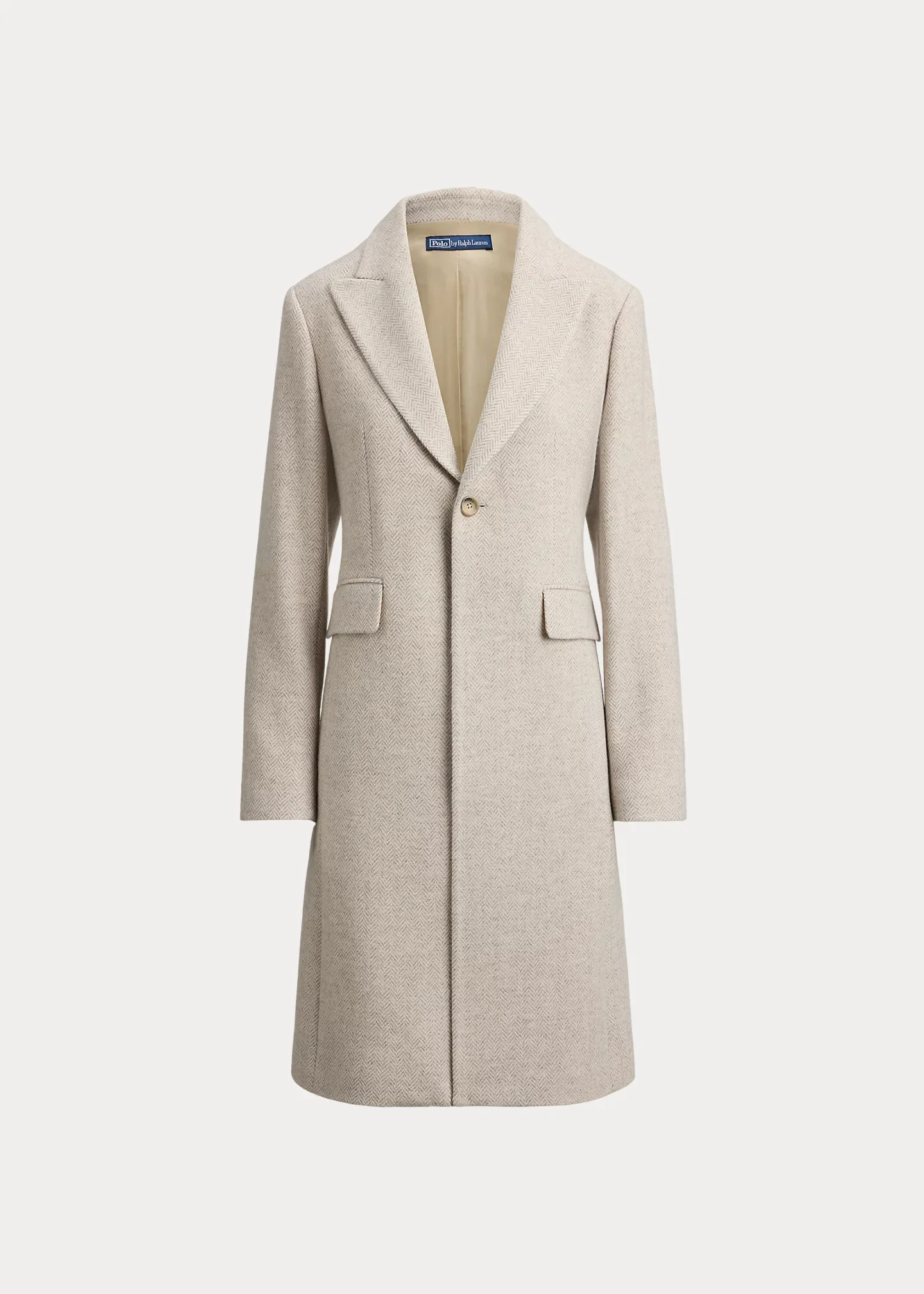 Wool-Blend Herringbone Coat - 1