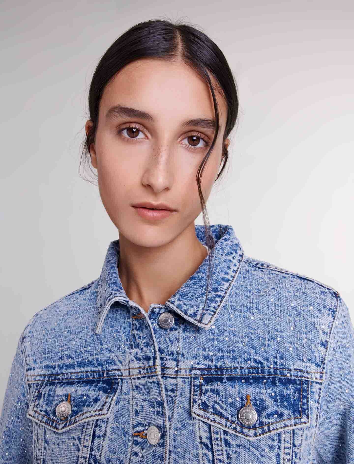 Cropped denim jacket - 7