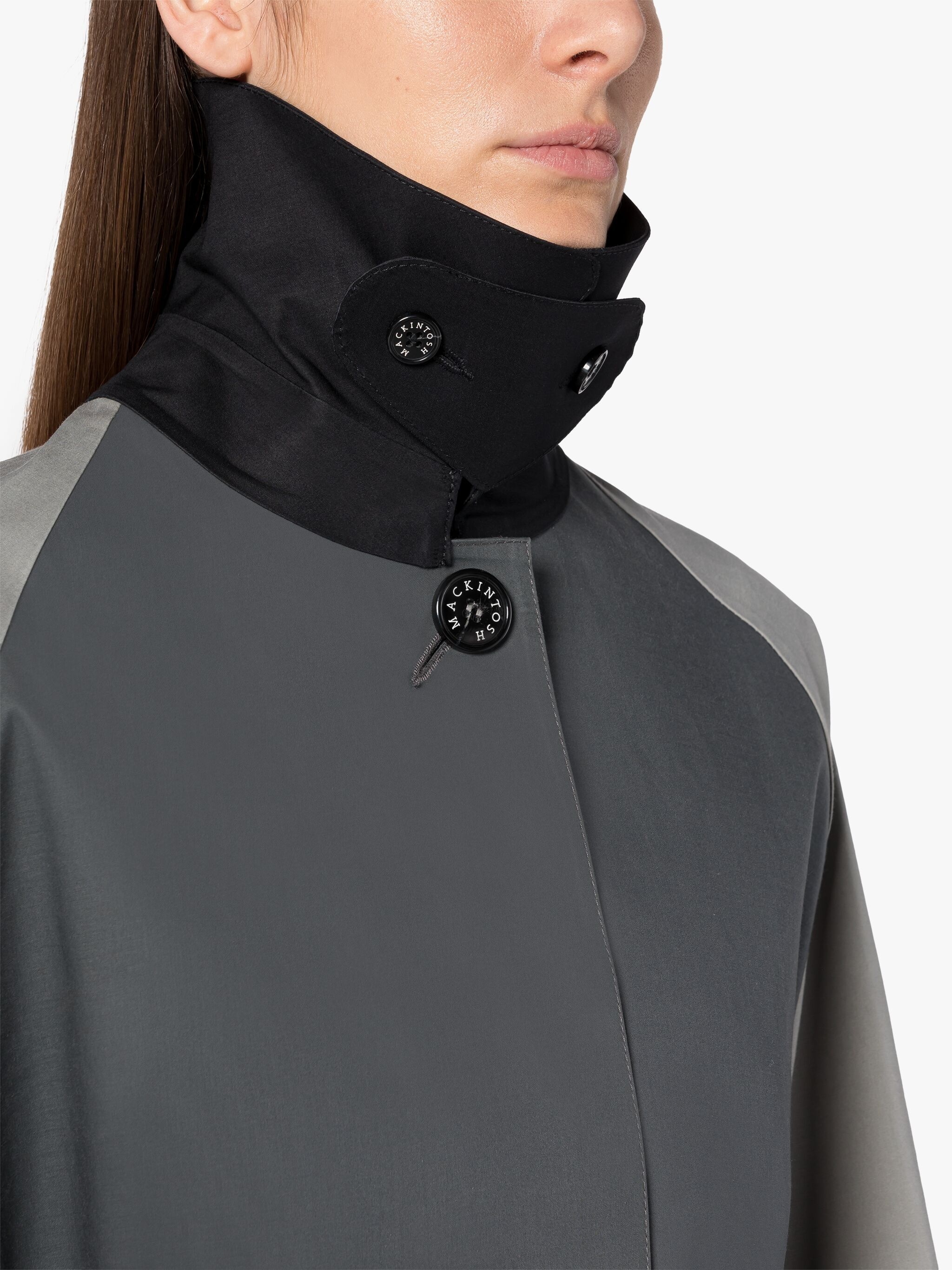 KNIGHTSWOOD BONDED COTTON COLOURBLOCK TRENCH COAT - 6