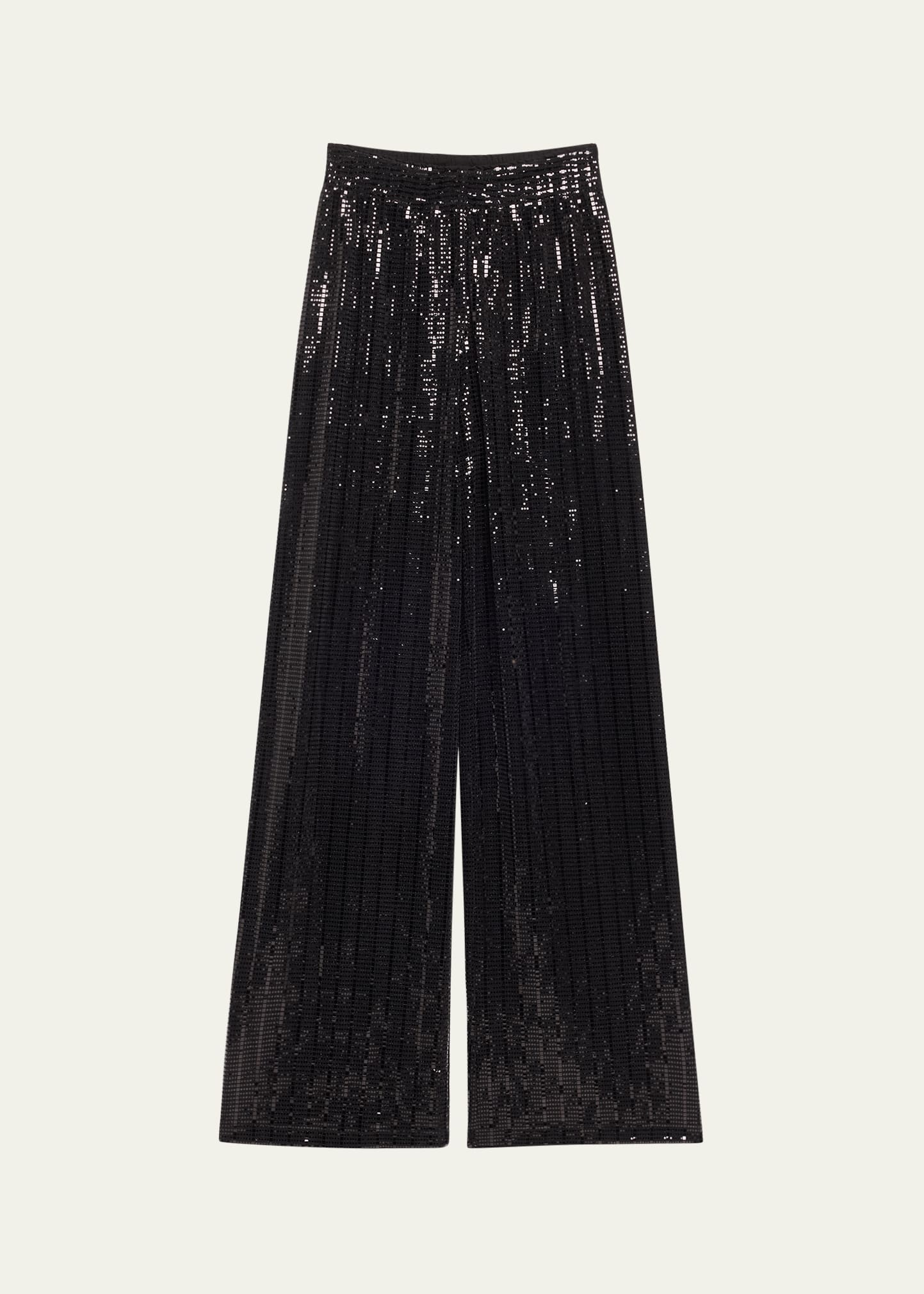 Elba Sequined Straight-Leg Pants - 1