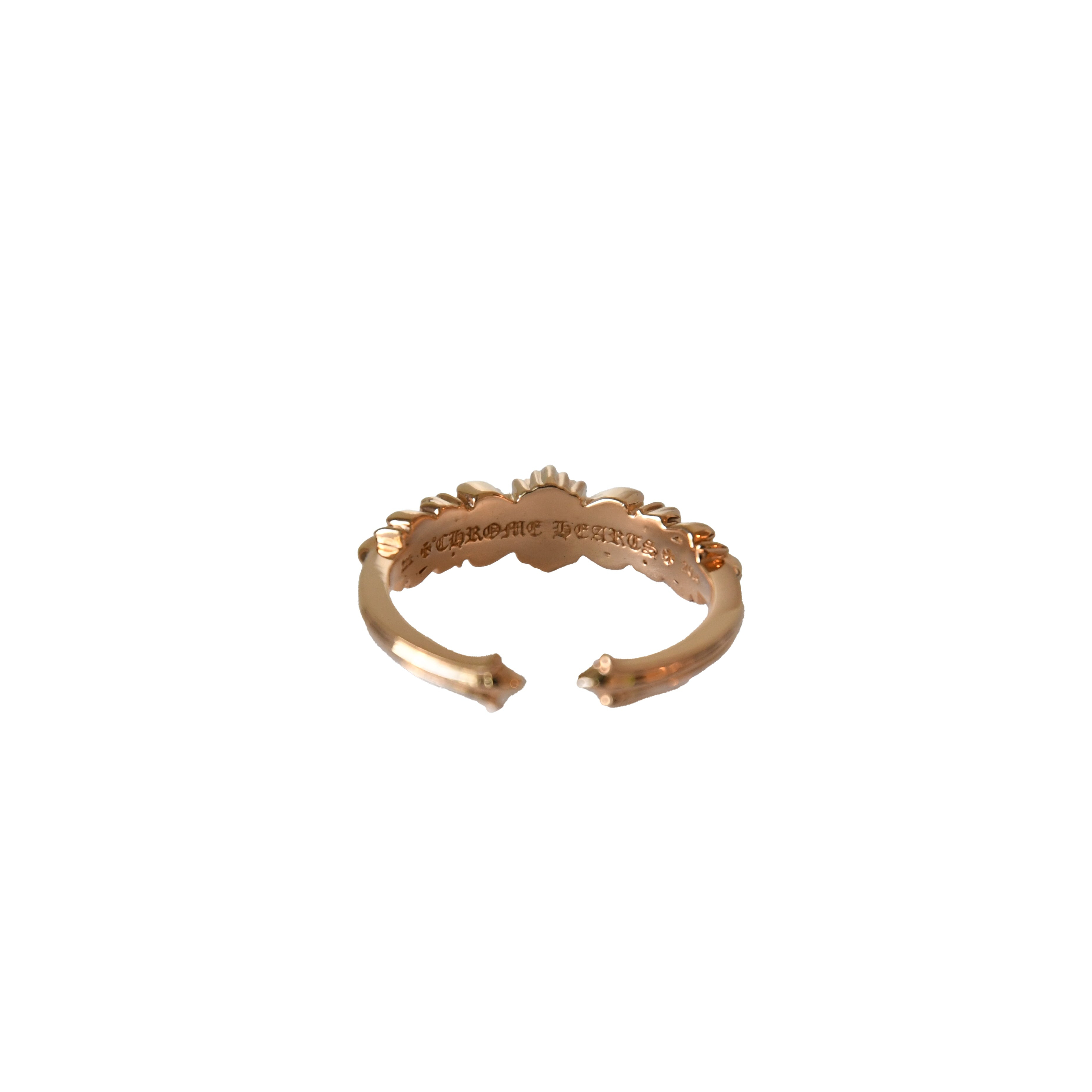 Chrome Hearts Diamond Floral Cross Ring Rose Gold - 2