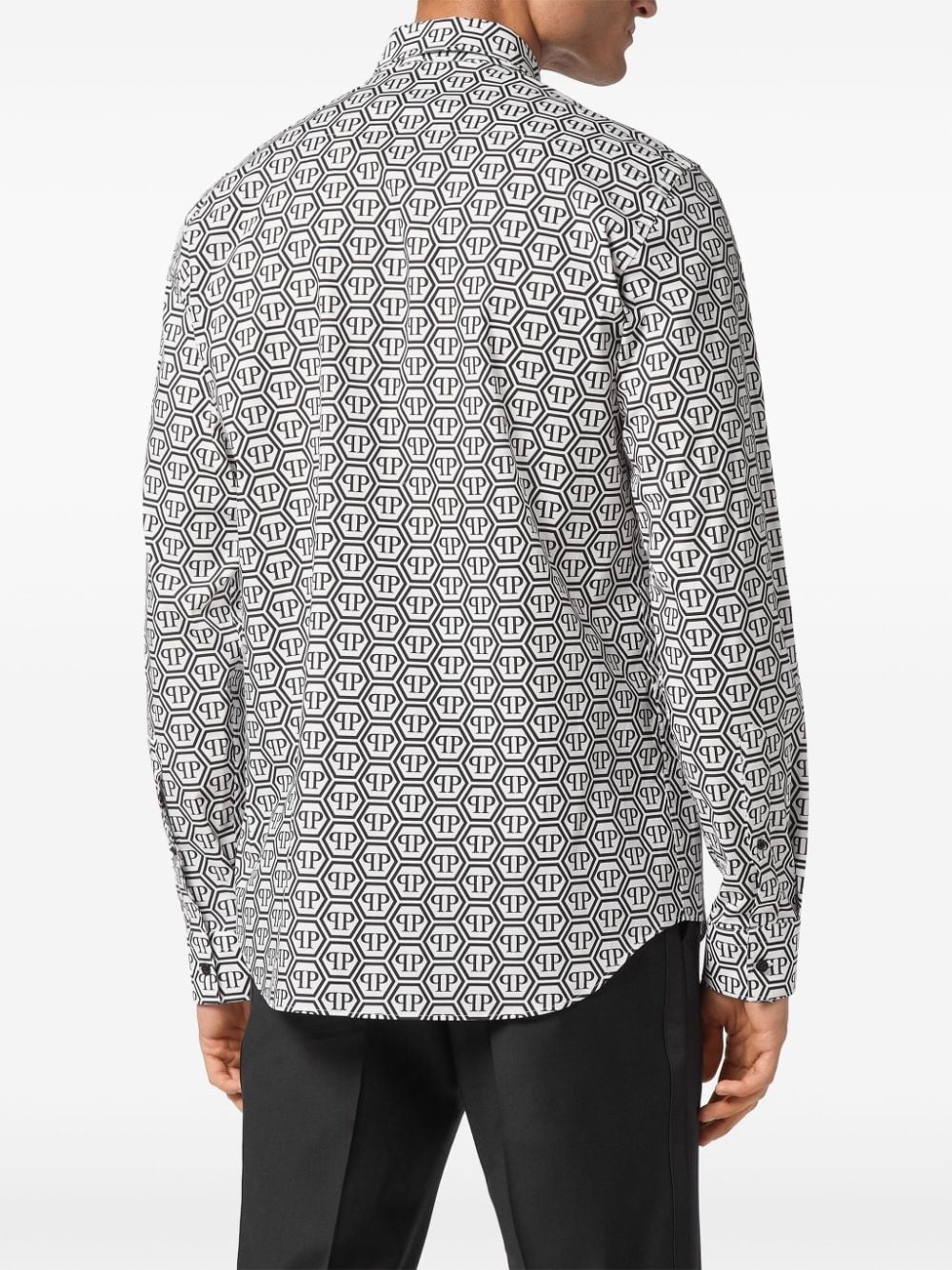 monogram-print shirt - 4