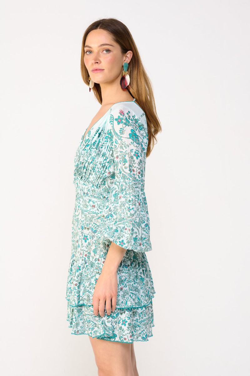 Mini Dress Chiara - Green Tiare 3