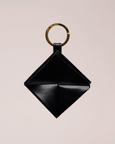 Nanushka QUINN - Patent vegan leather origami keychain - Black outlook