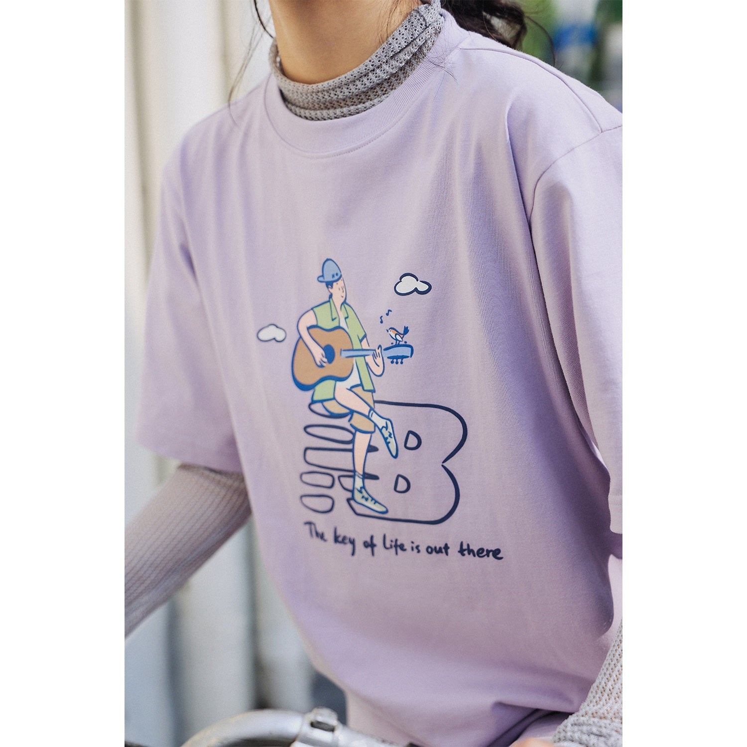 New Balance x PK Guitar Graphic T-Shirt 'Light Purple' NEE26021-DV - 4