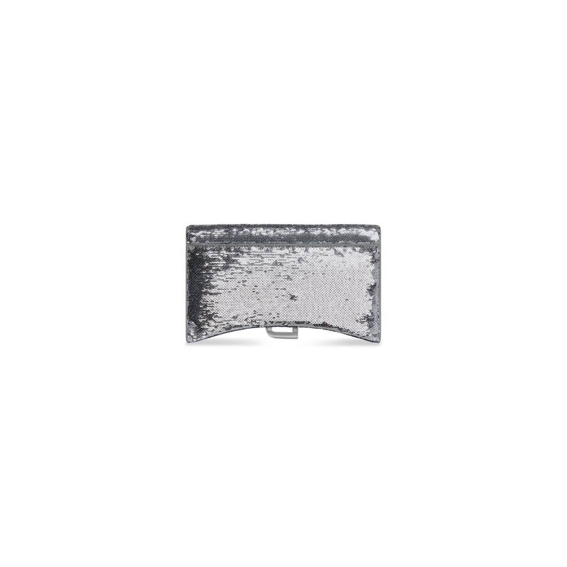 Women's Hourglass Wallet On Chain And Sequin in Silver 4