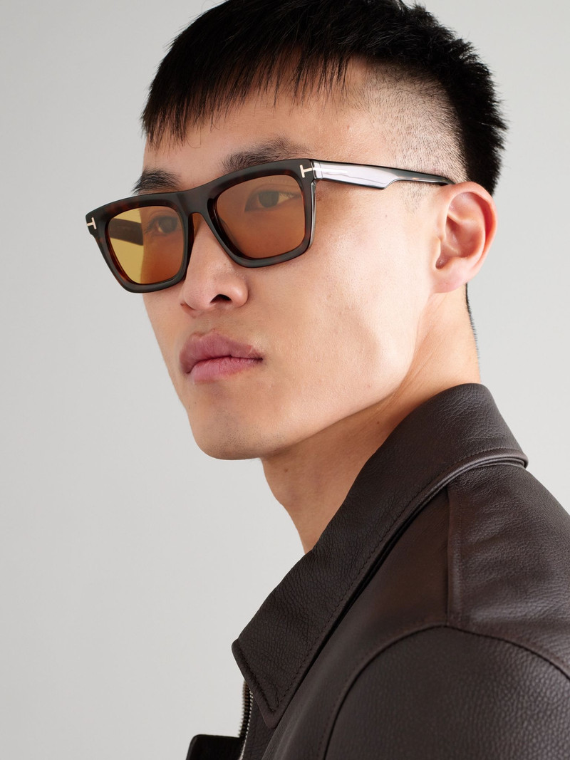 TOM FORD Lelio Square-Frame Tortoiseshell Acetate Sunglasses Tortoiseshell outlook