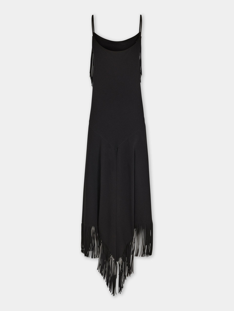 BLACK LONG DRESS IN CREPE 7