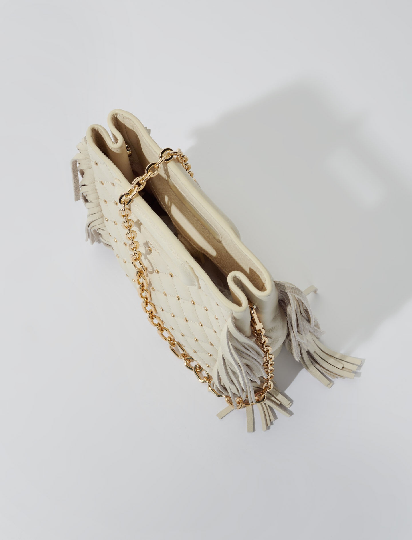 Studded M quilted leather mini bag - 6