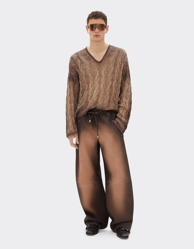 Ferrari Airbrushed leather trousers outlook