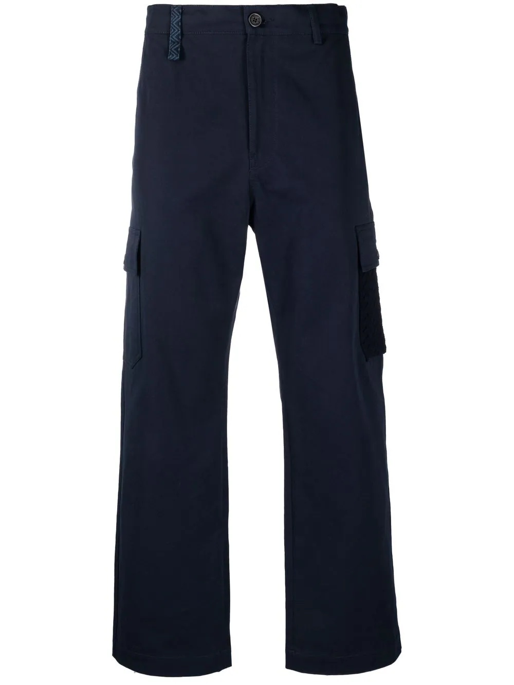 straight-leg cargo pocket trousers - 1