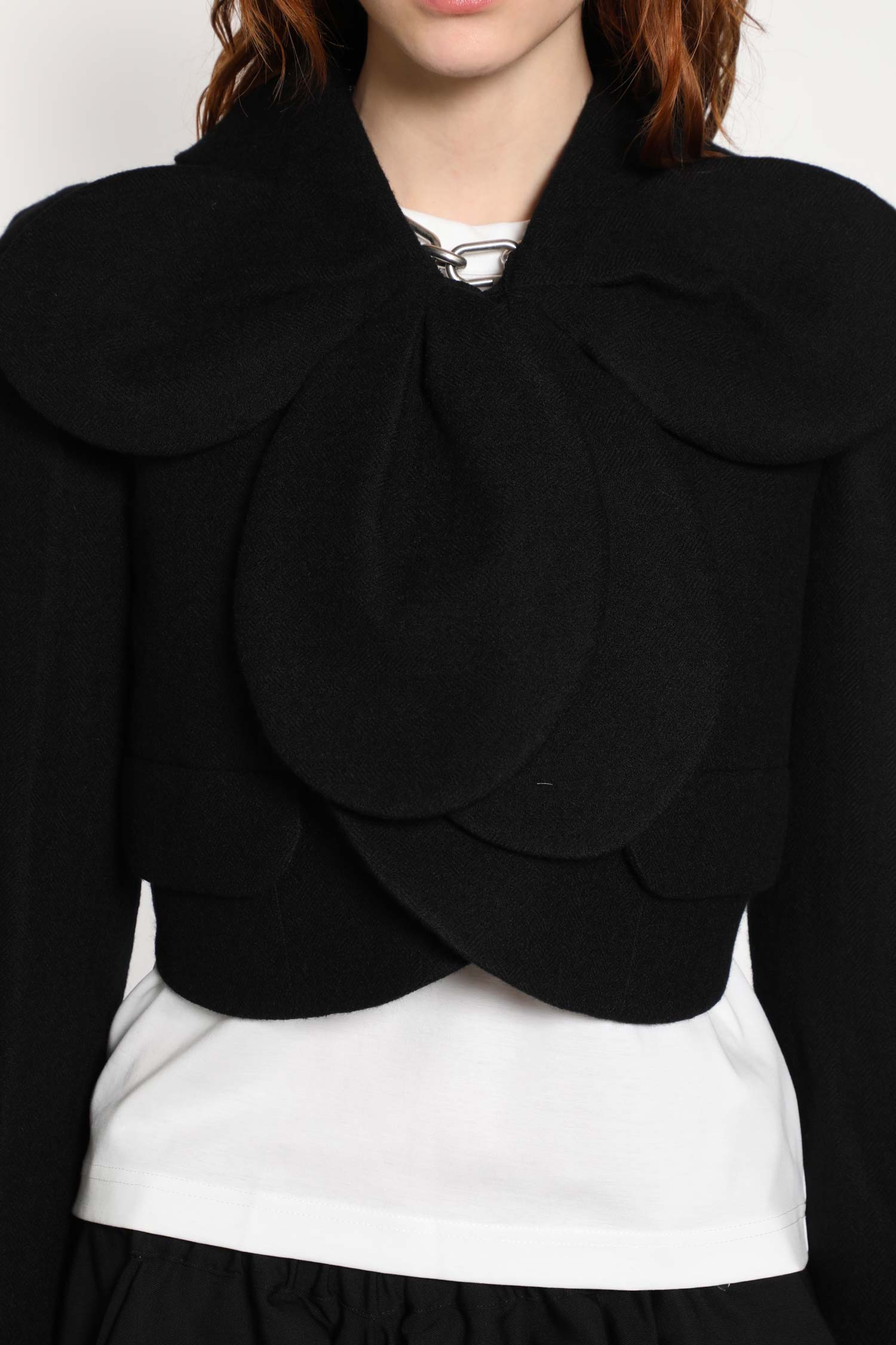 Cropped Petal Wool Jacket - 4